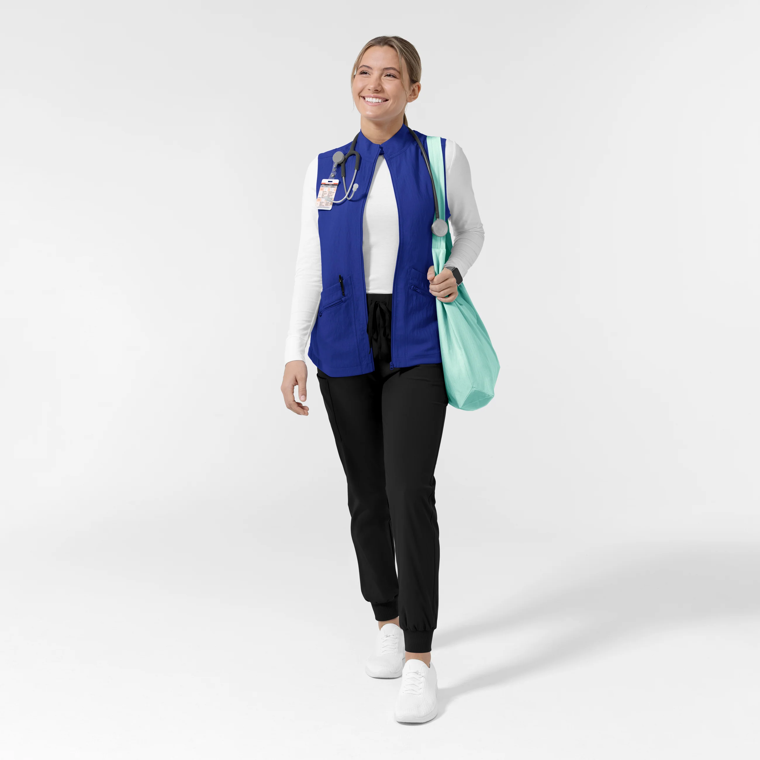Women's Everything Everywhere Scrub Vest - Galaxy Blue - Image 3