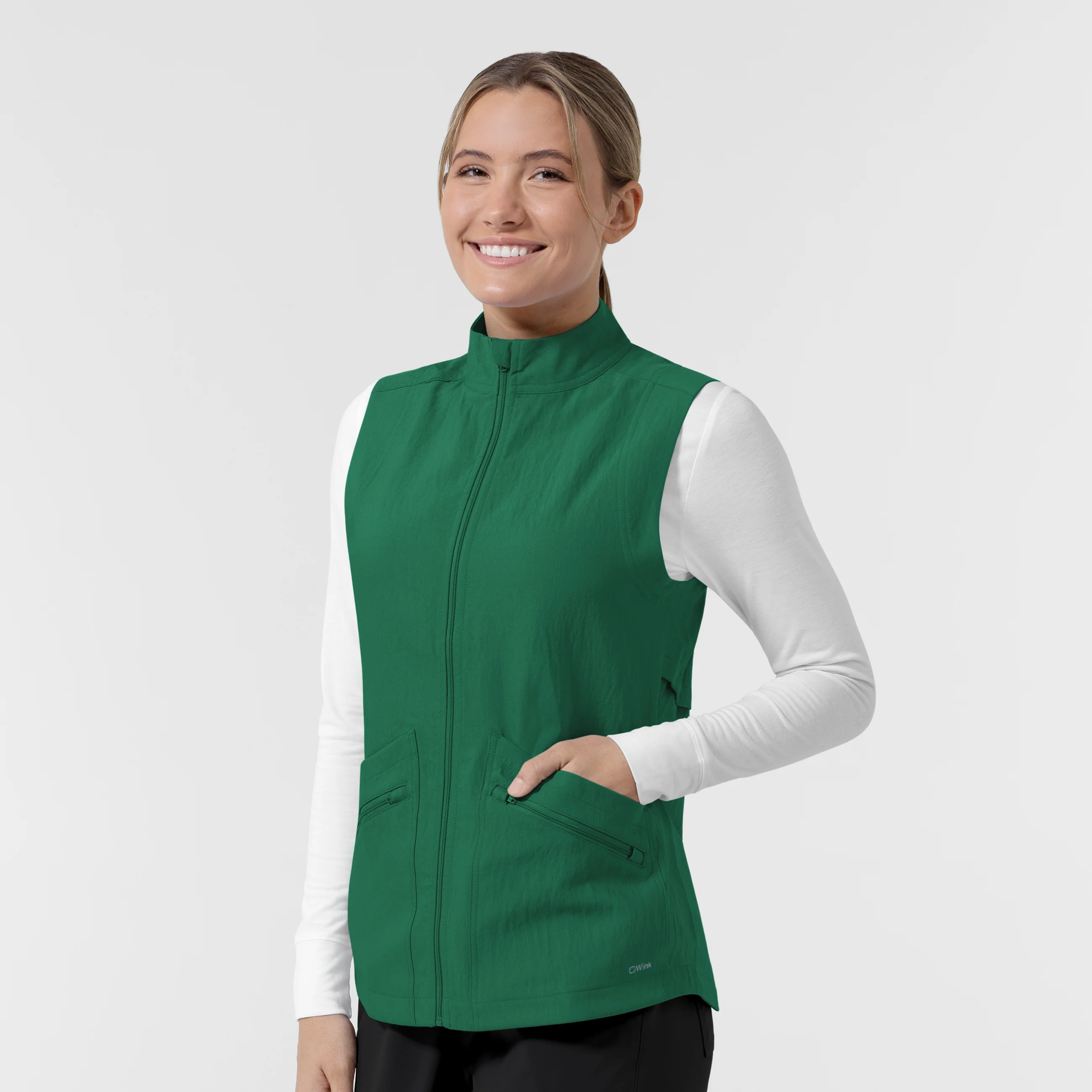 Women's Everything Everywhere Scrub Vest - Hunter Green - Image 4