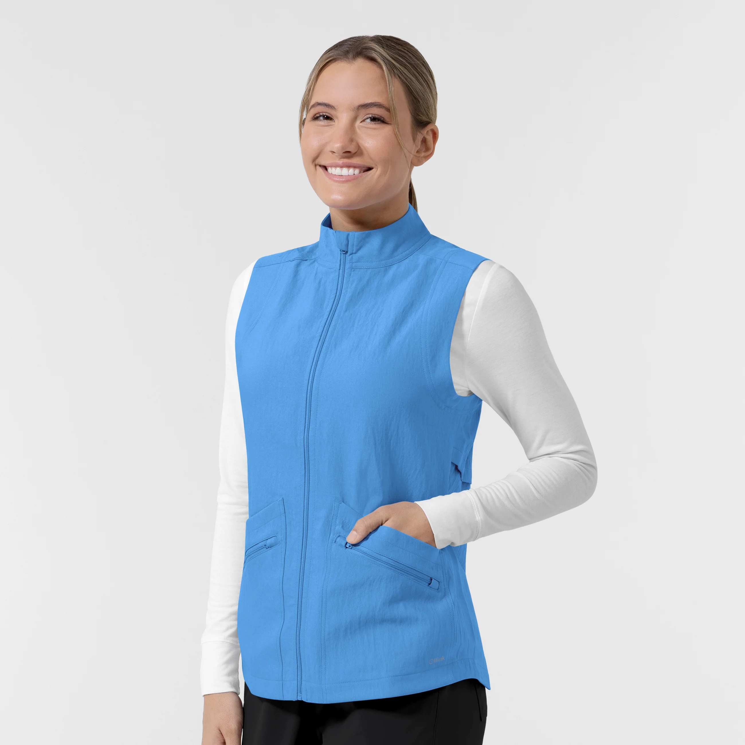 Women's Everything Everywhere Scrub Vest - Malibu Blue - Image 5