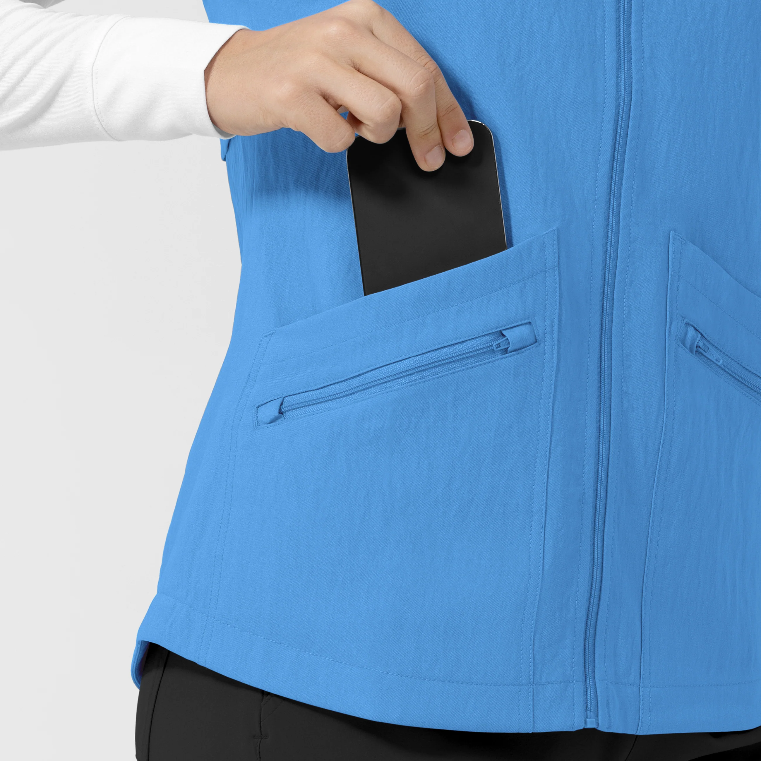 Women's Everything Everywhere Scrub Vest - Malibu Blue - Image 9