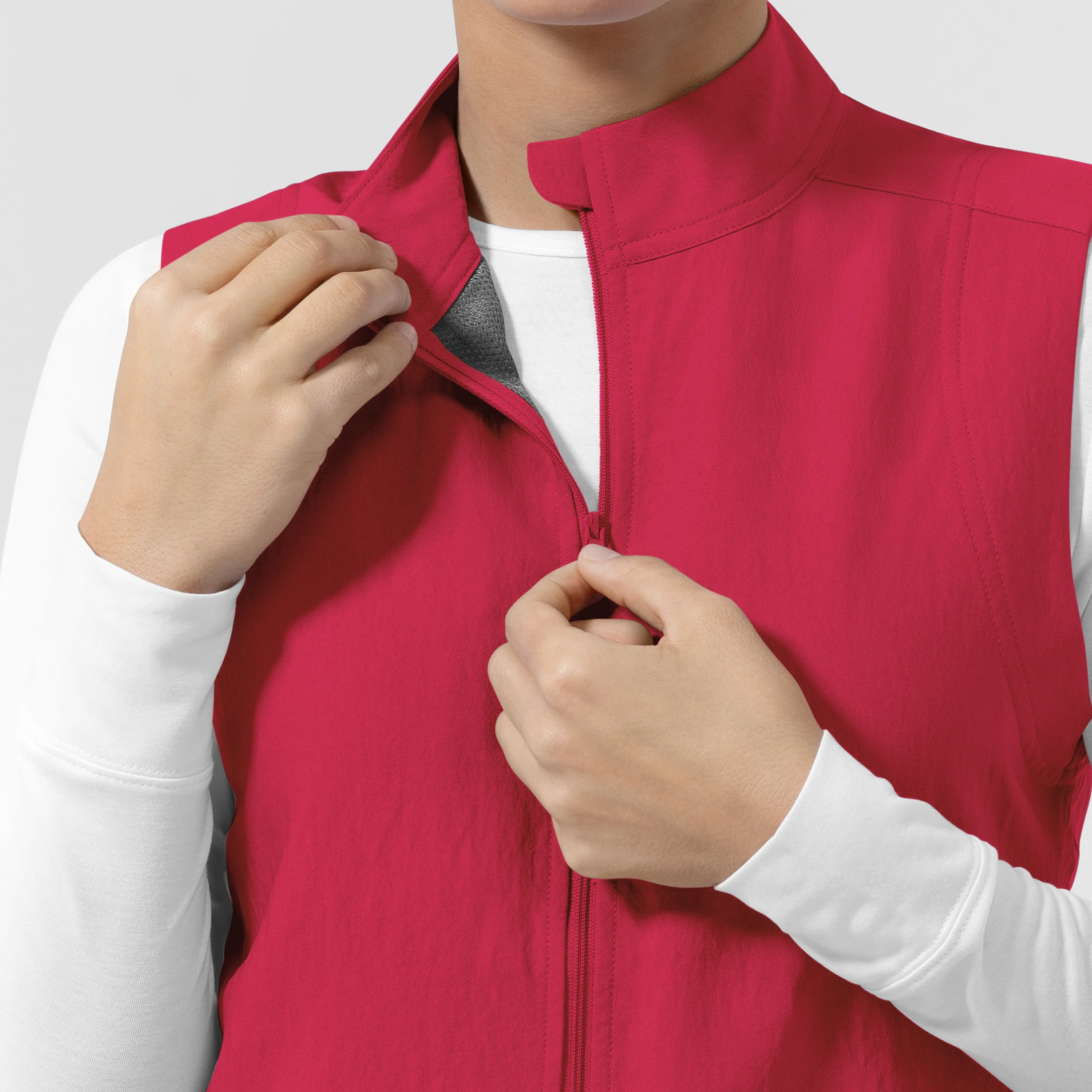 Women's Everything Everywhere Scrub Vest - Red - Image 10