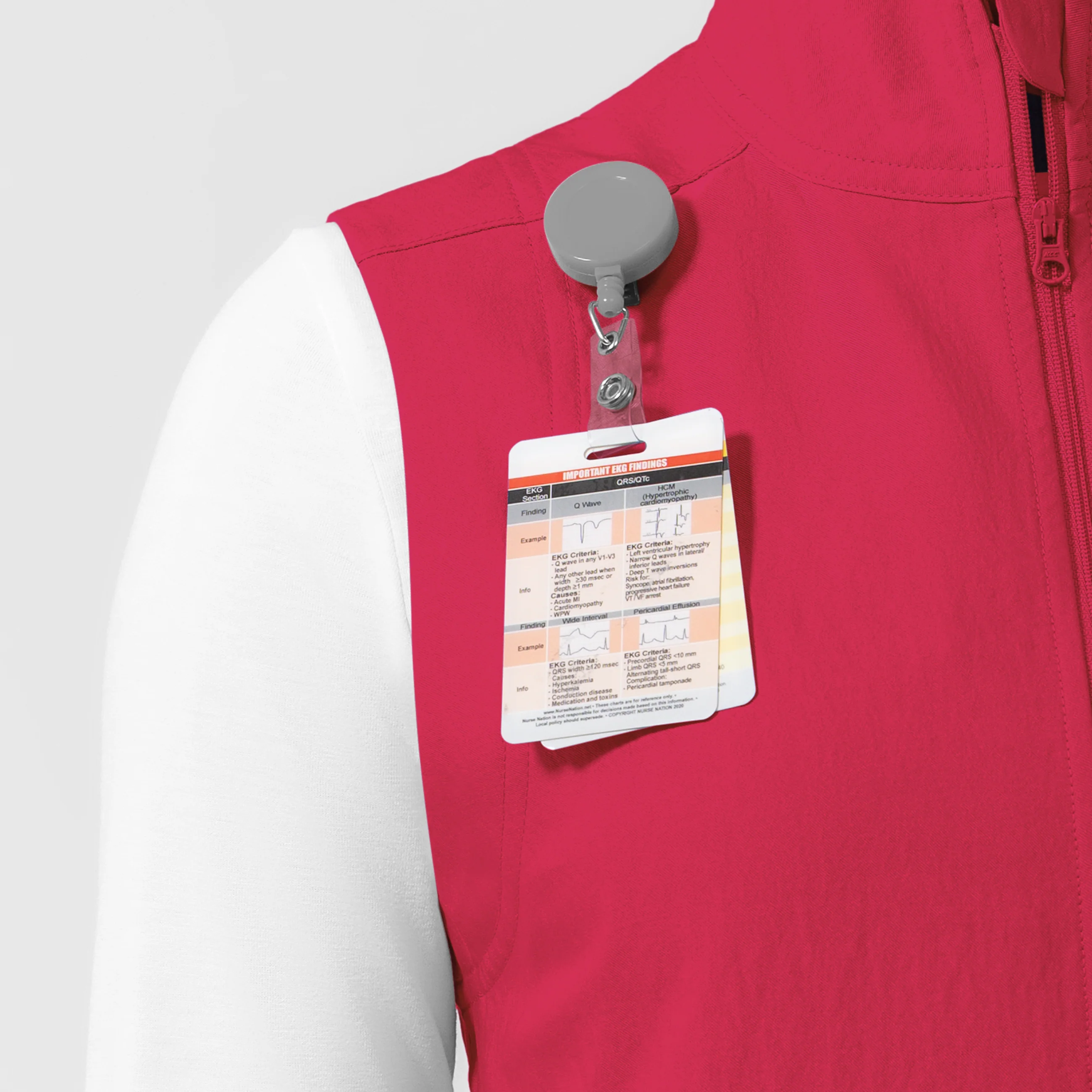 Women's Everything Everywhere Scrub Vest - Red - Image 11
