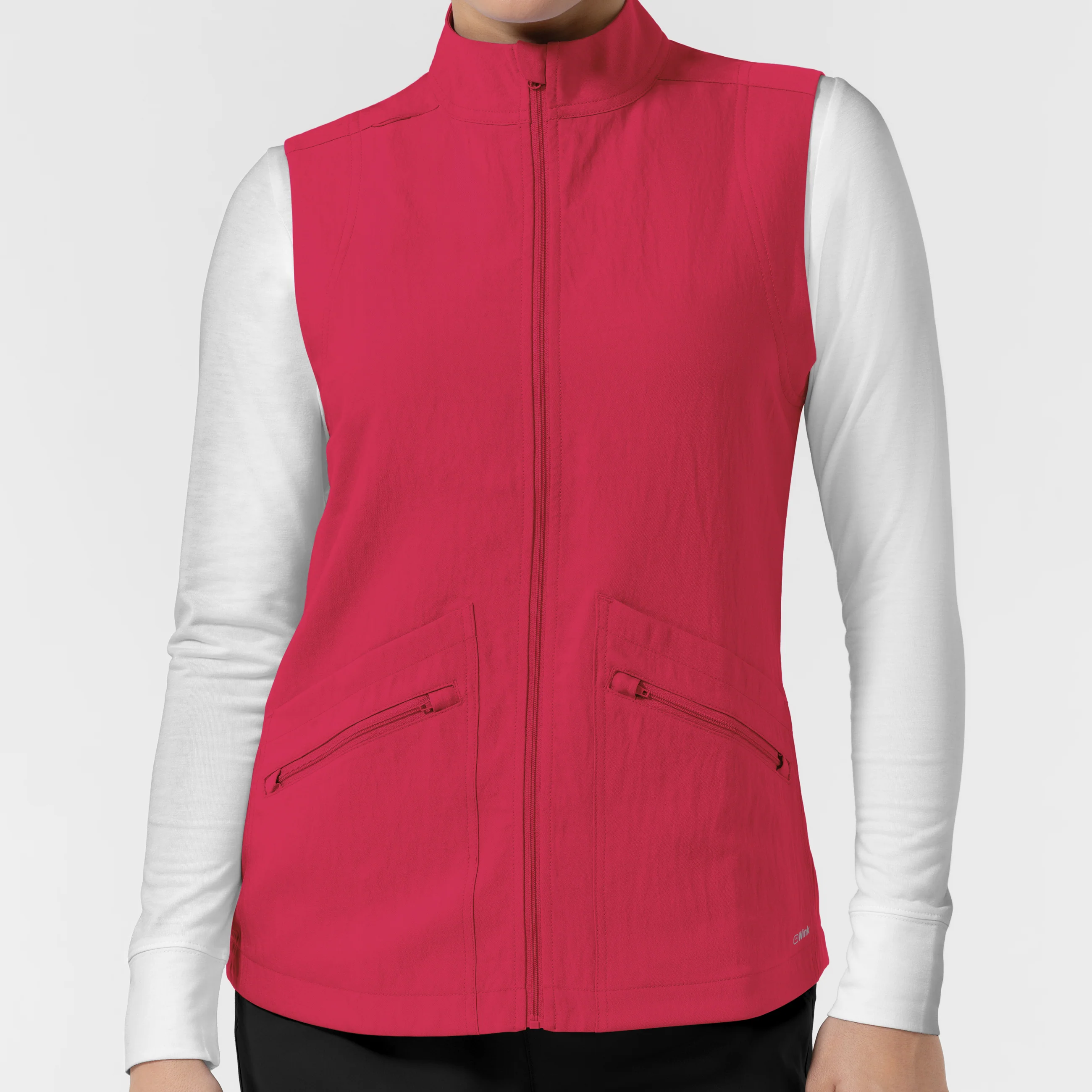 Women's Everything Everywhere Scrub Vest - Red - Image 12