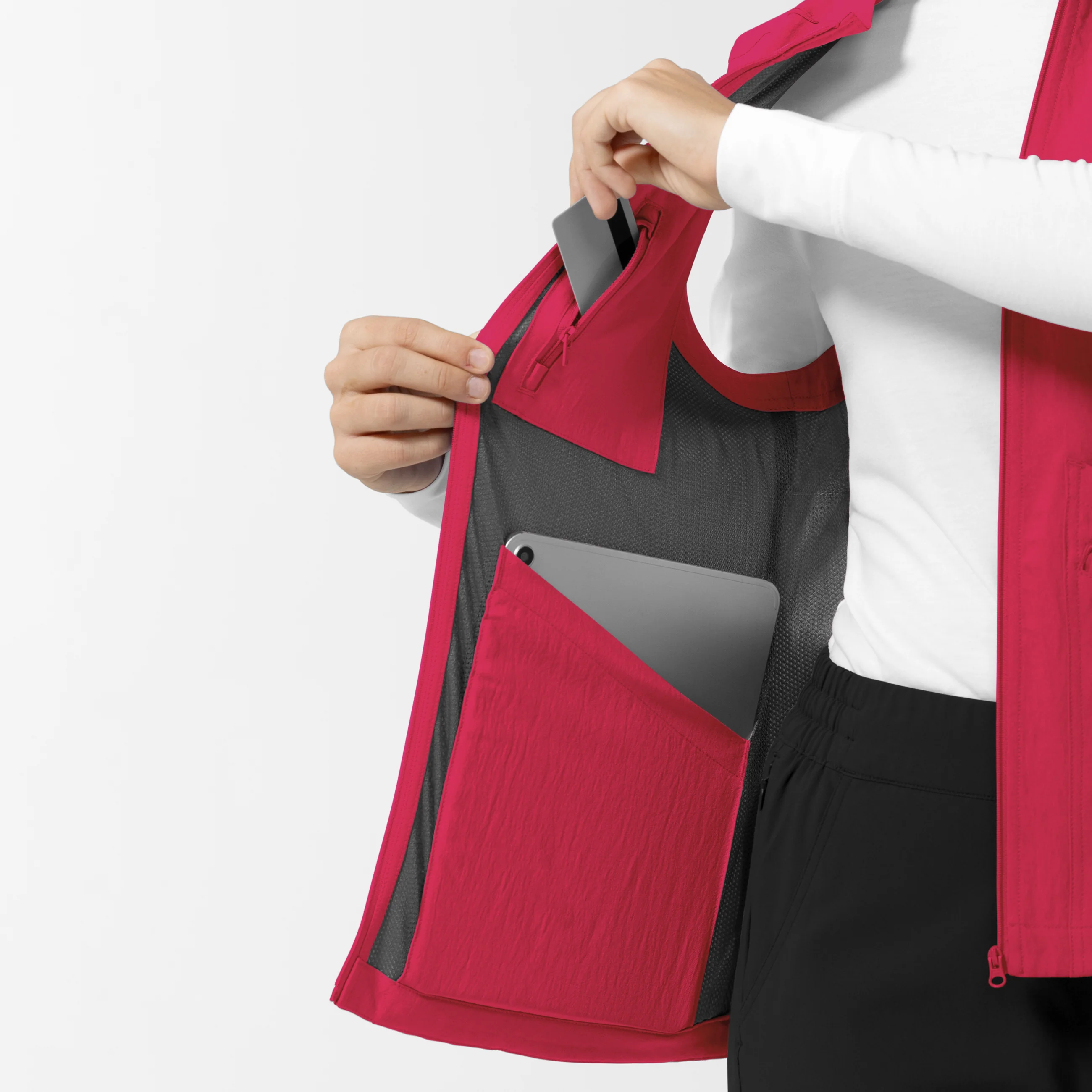 Women's Everything Everywhere Scrub Vest - Red - Image 6