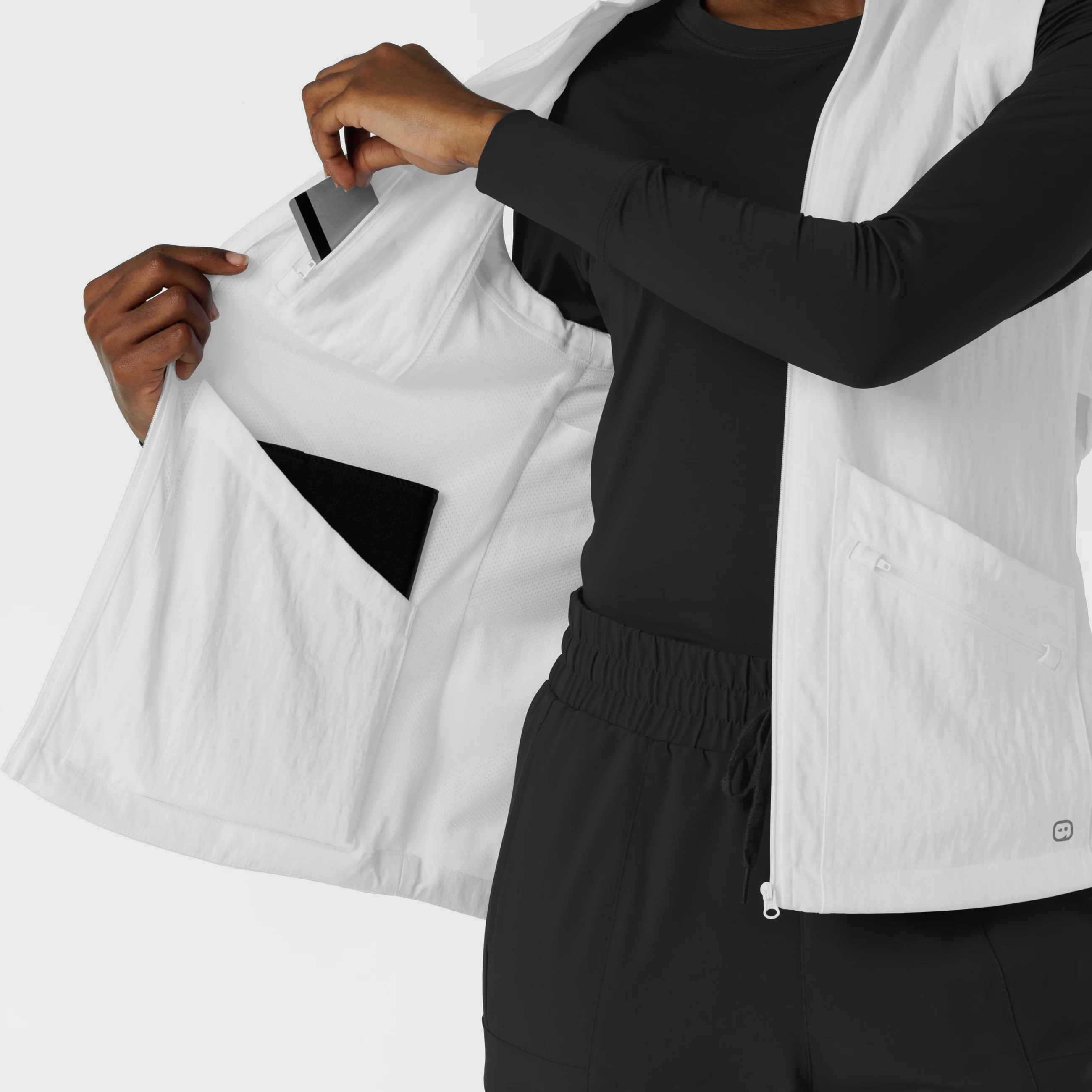 Women's Everything Everywhere Scrub Vest - White - Image 10