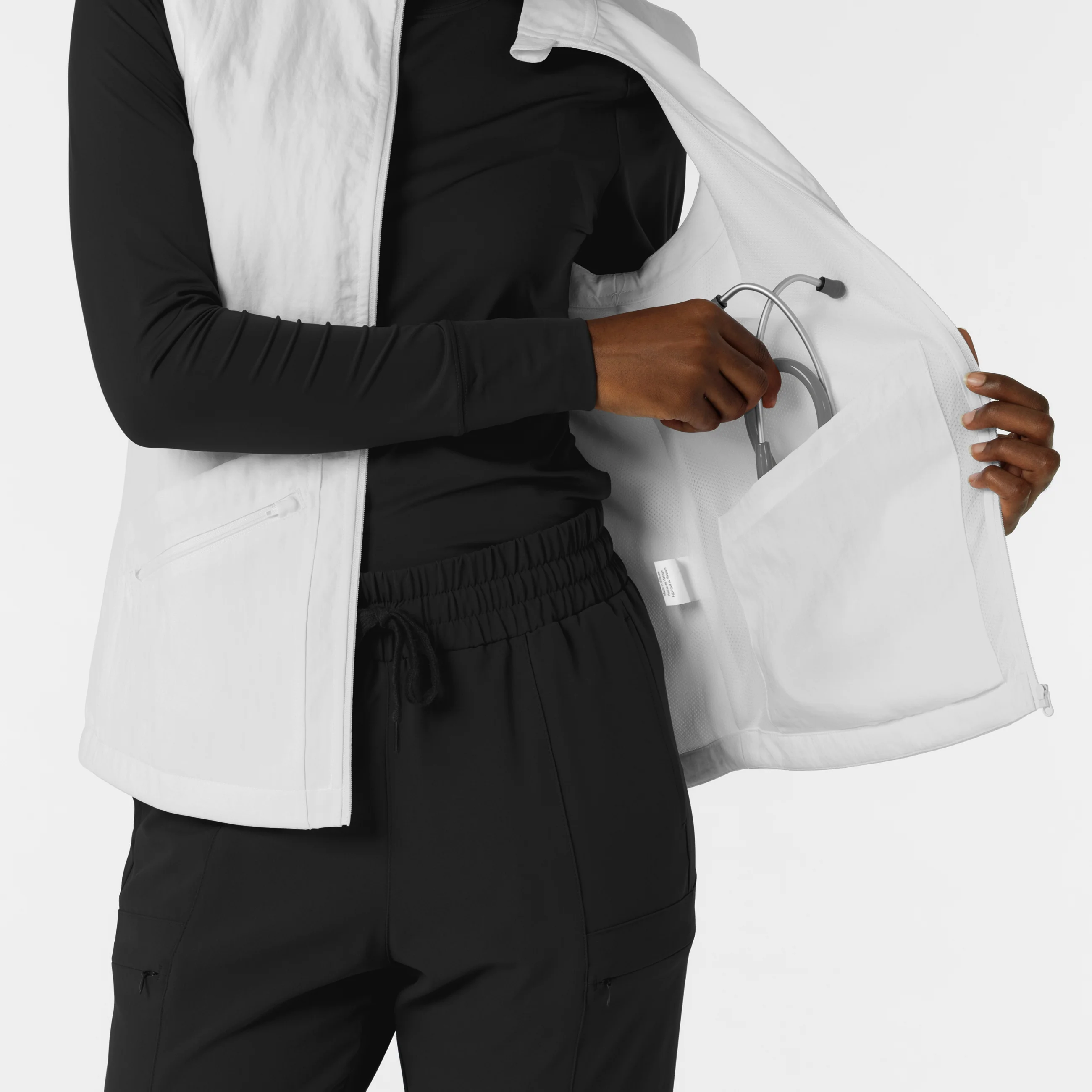 Women's Everything Everywhere Scrub Vest - White - Image 11