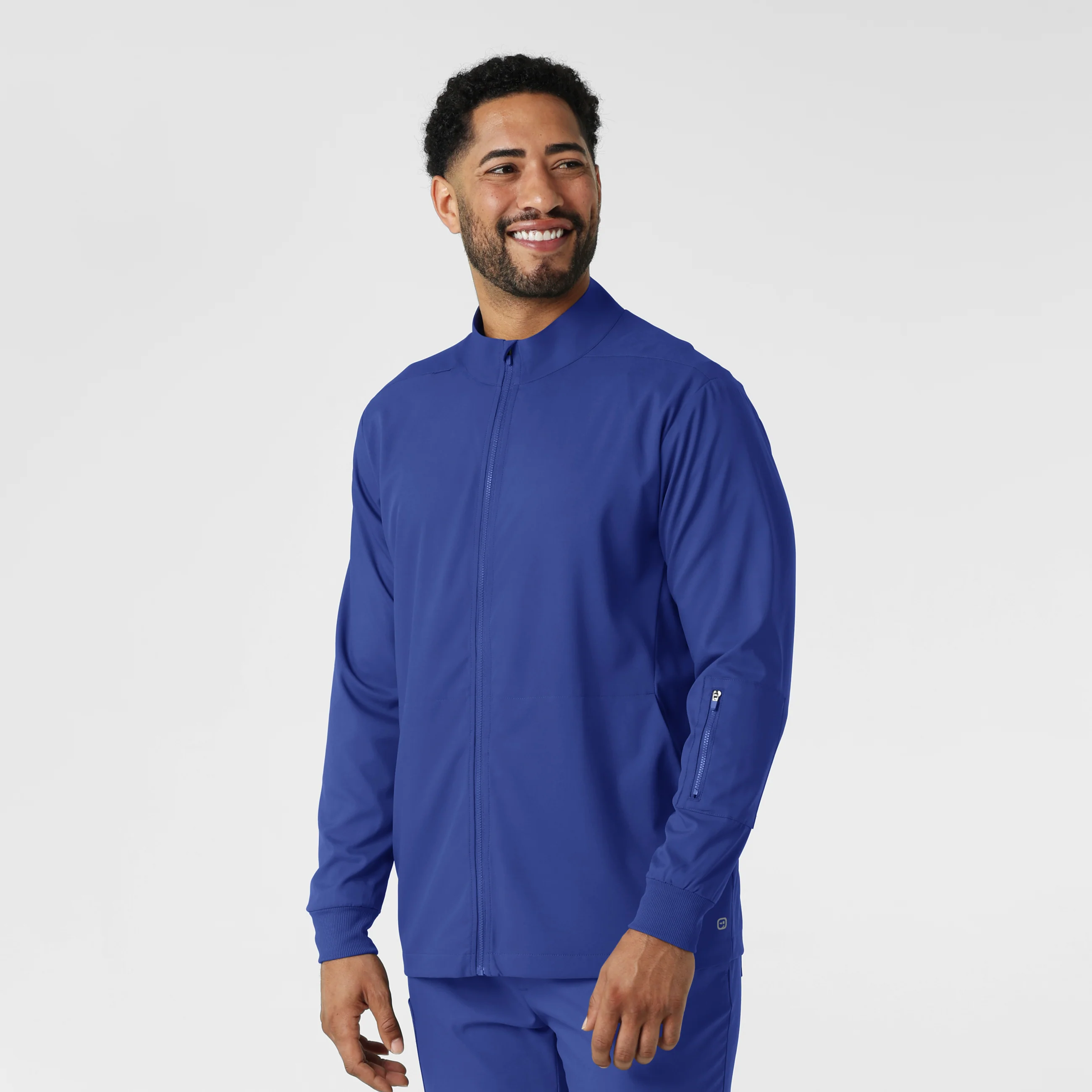 Boundless Men's Warm Up Scrub Jacket - Galaxy Blue - Image 4