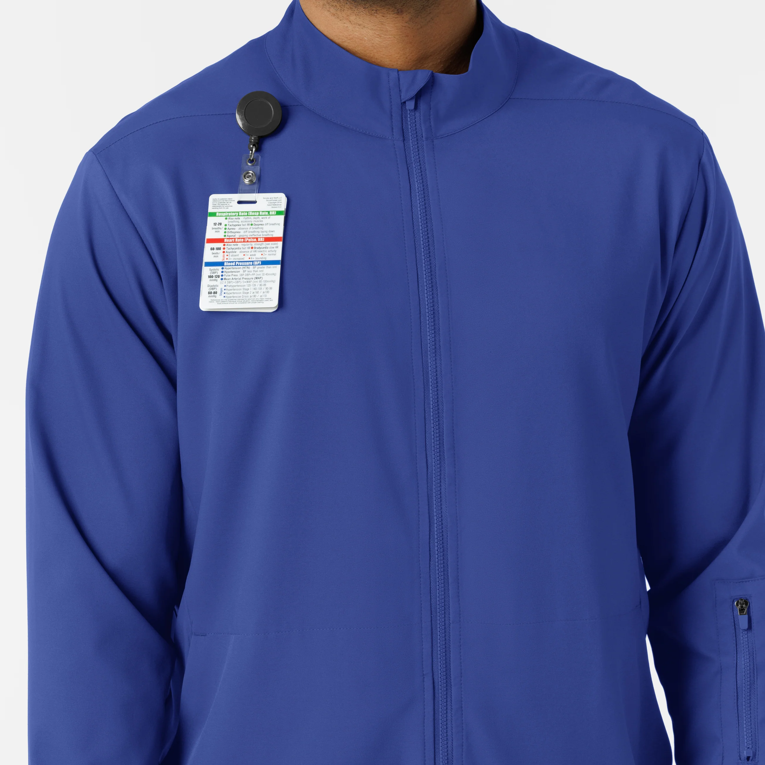 Boundless Men's Warm Up Scrub Jacket - Galaxy Blue - Image 6