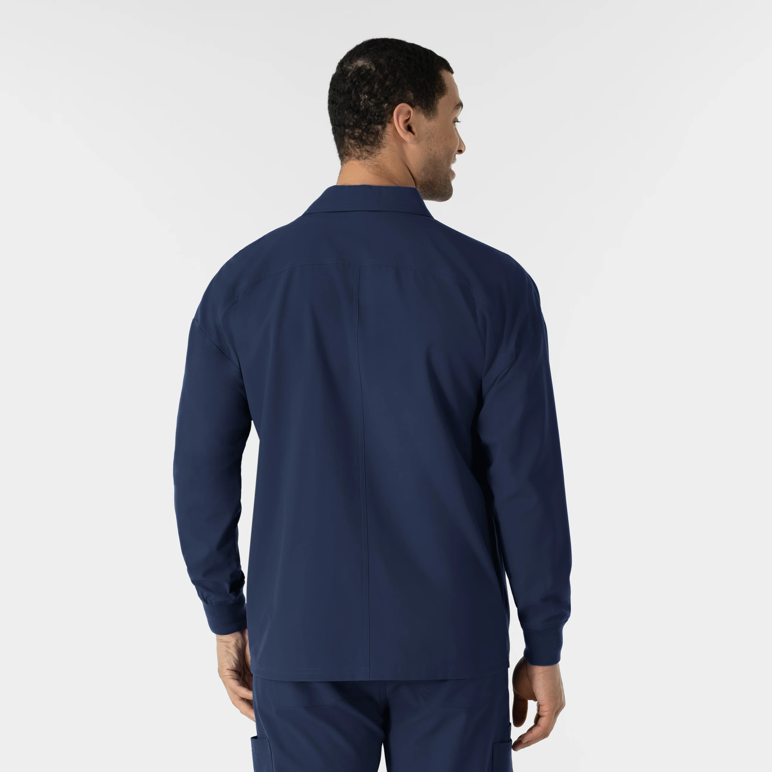NURTUR Men’s Scrub Shirt Jacket - Navy - Image 2
