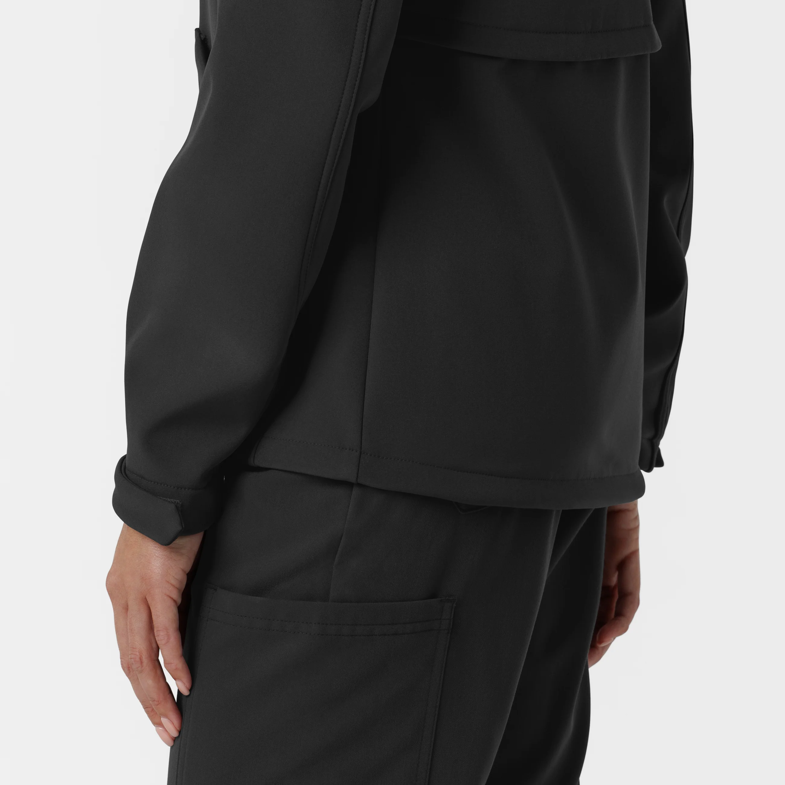 Women's Softshell Scrub Jacket - Black - Image 10