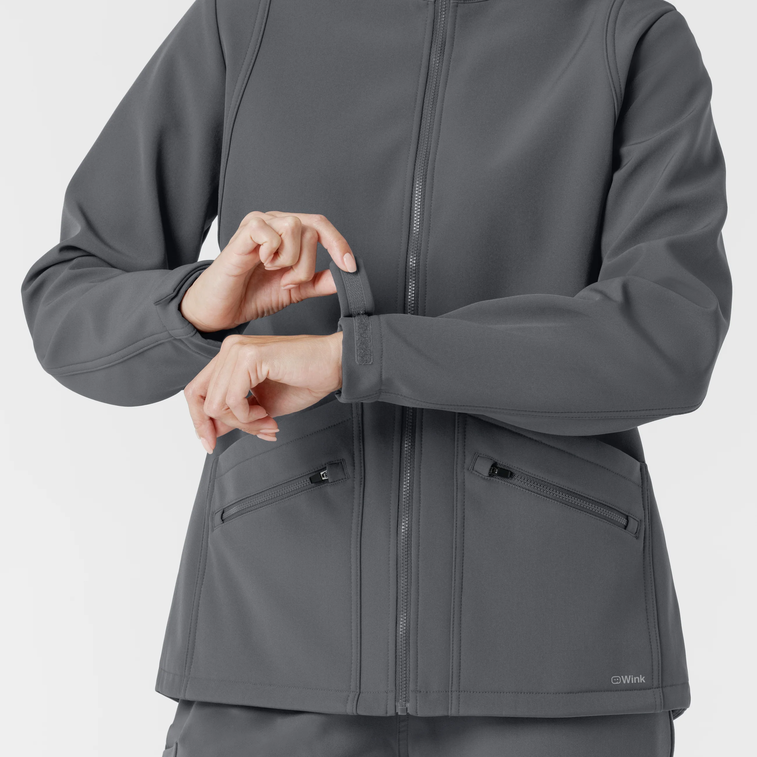 Women's Softshell Scrub Jacket - Pewter - Image 7