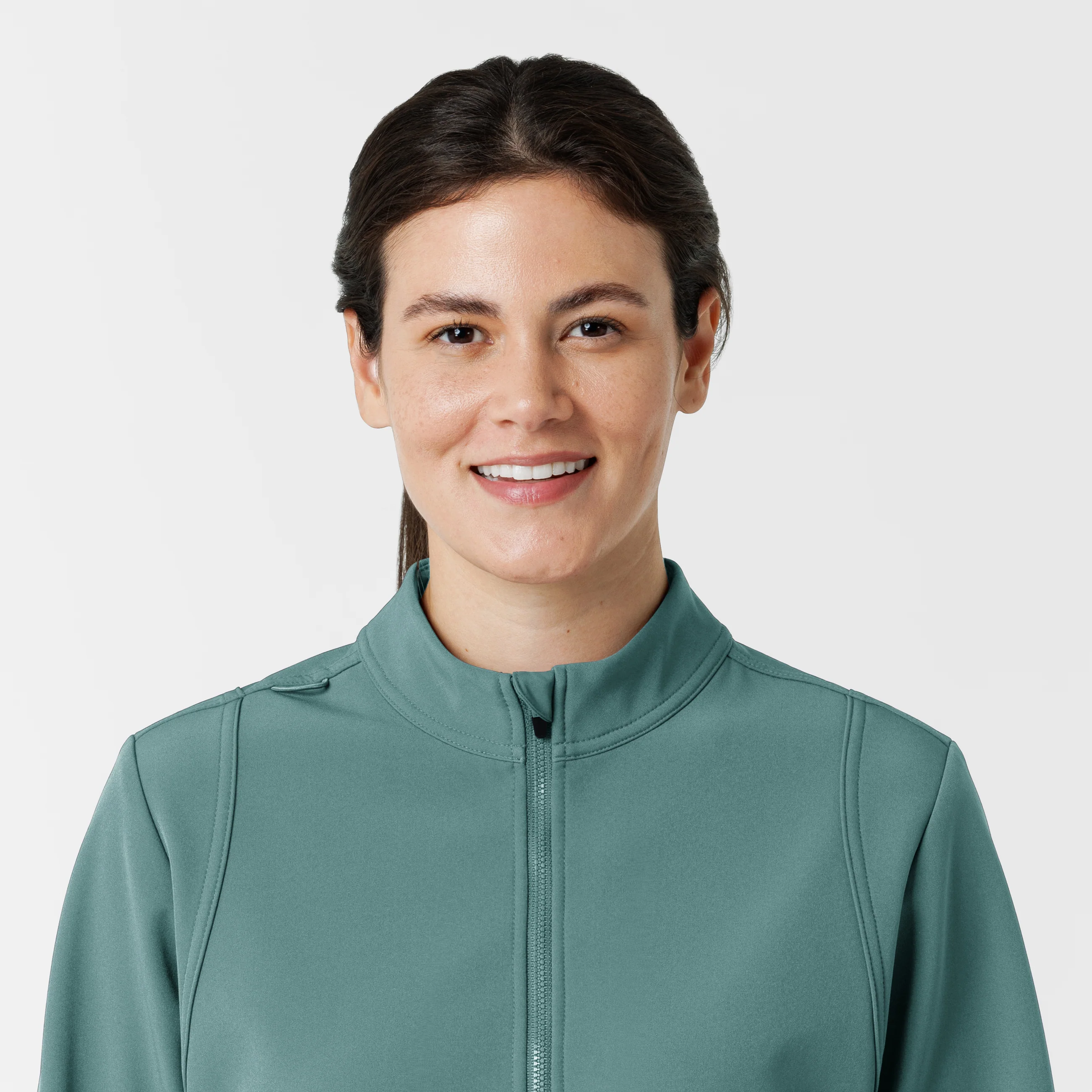Women's Softshell Scrub Jacket - Vintage Teal - Image 5