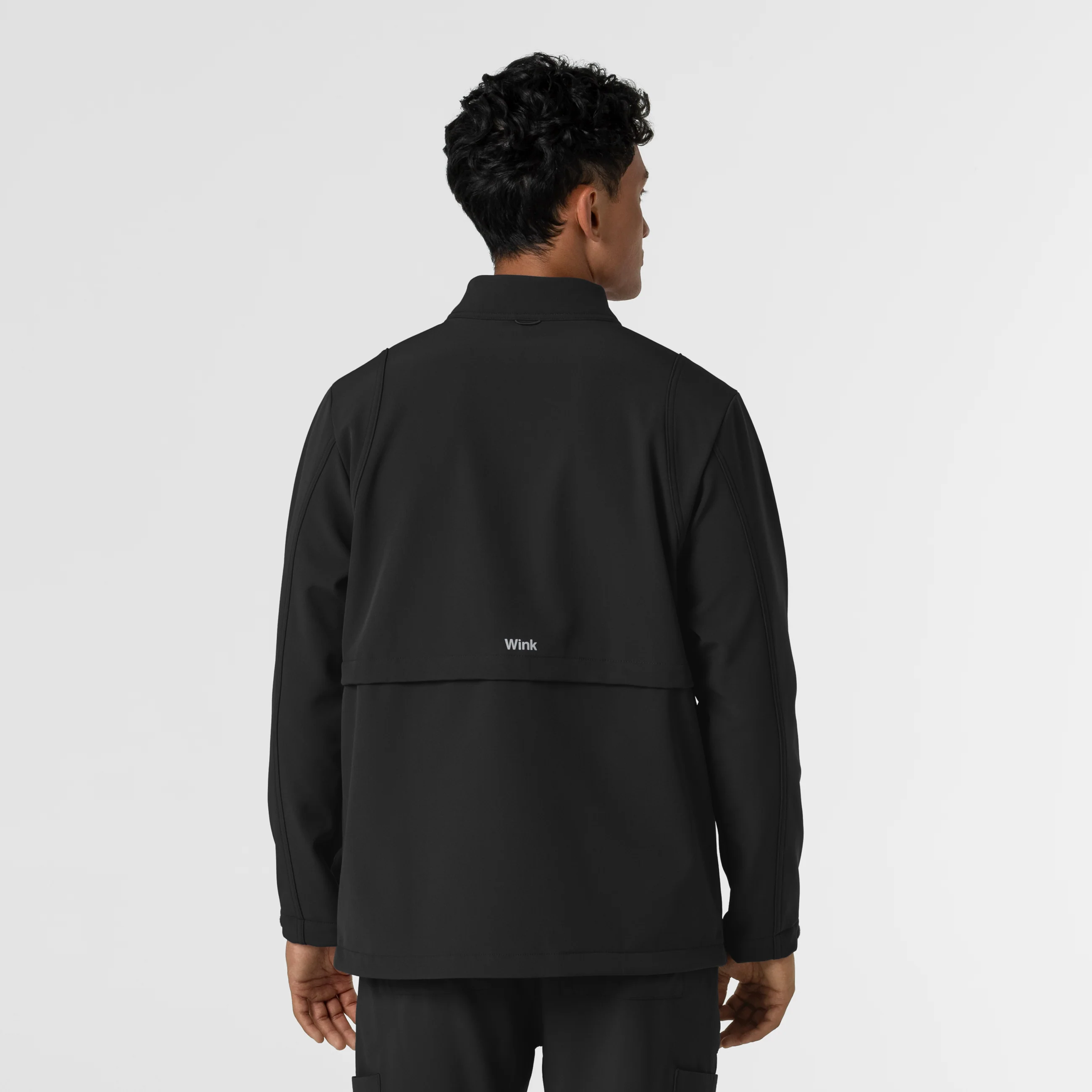 Men's Softshell Scrub Jacket - Black - Image 2