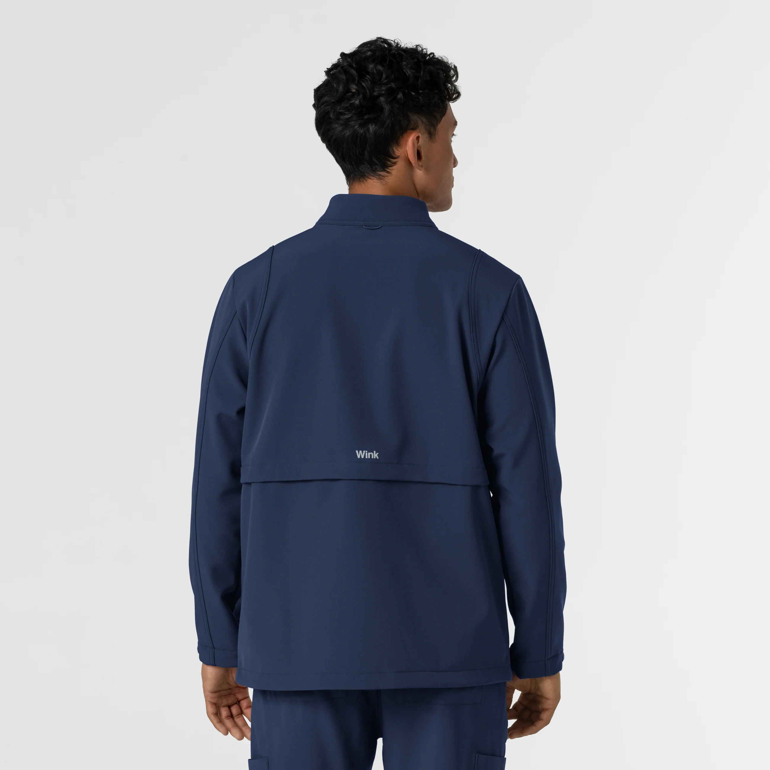 Men's Softshell Scrub Jacket - Navy - Image 2