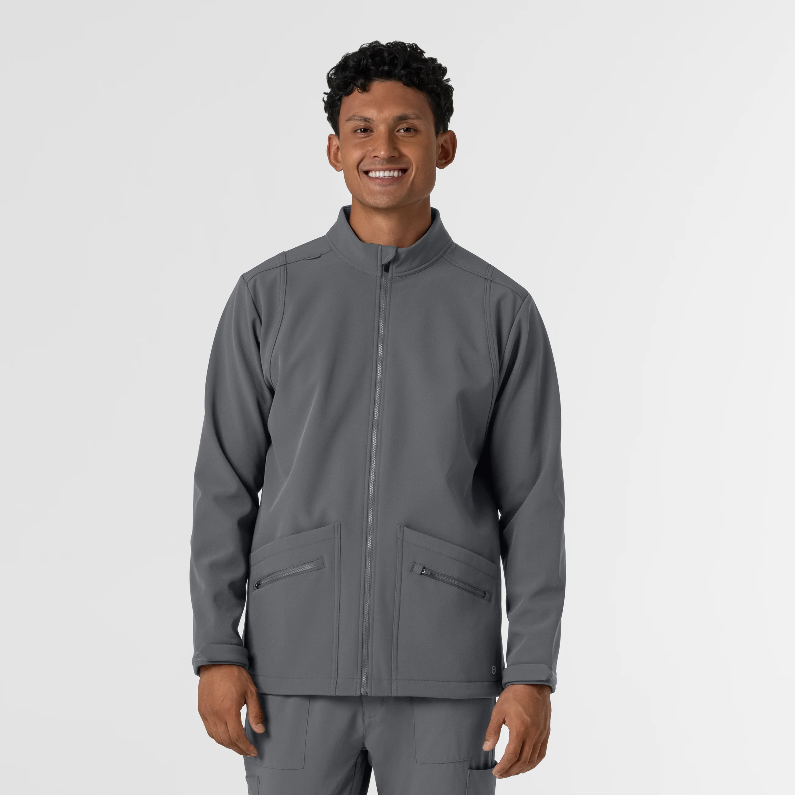 Men's Softshell Scrub Jacket - Pewter