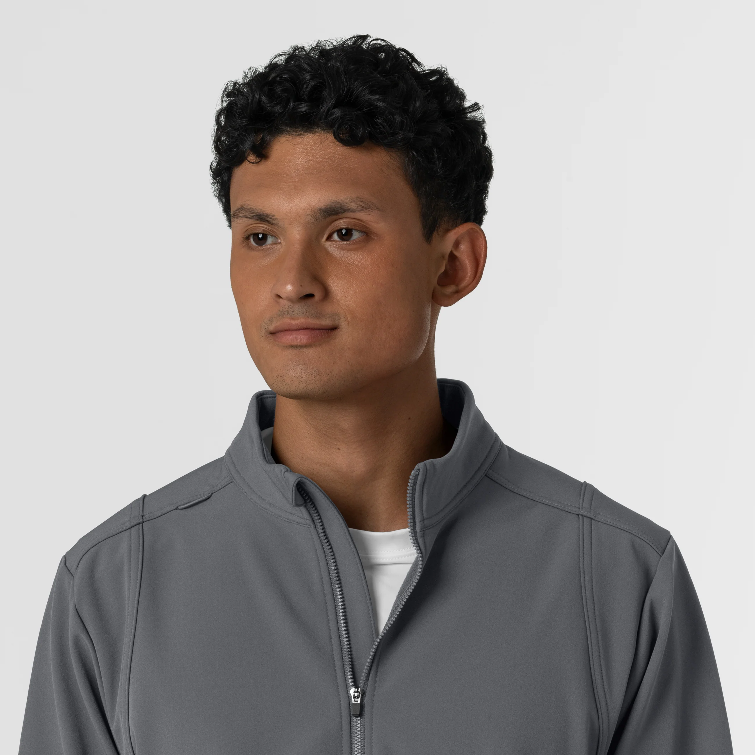 Men's Softshell Scrub Jacket - Pewter - Image 6