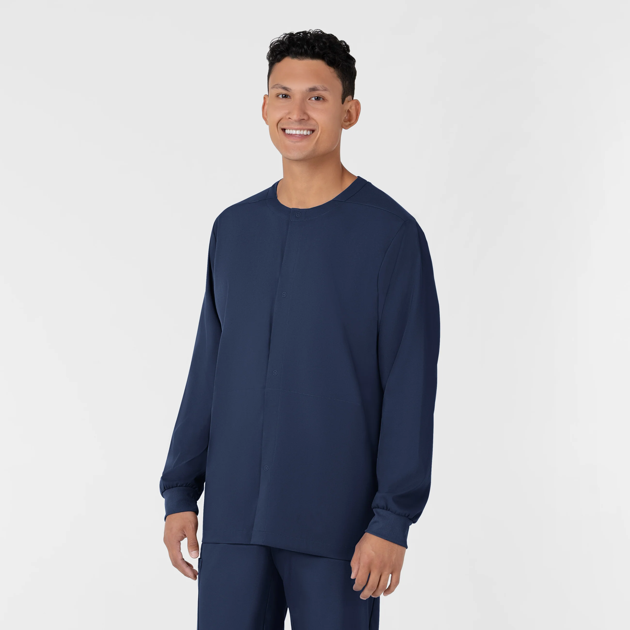 Boundless Men’s Warm-Up Scrub Jacket - Navy - Image 4