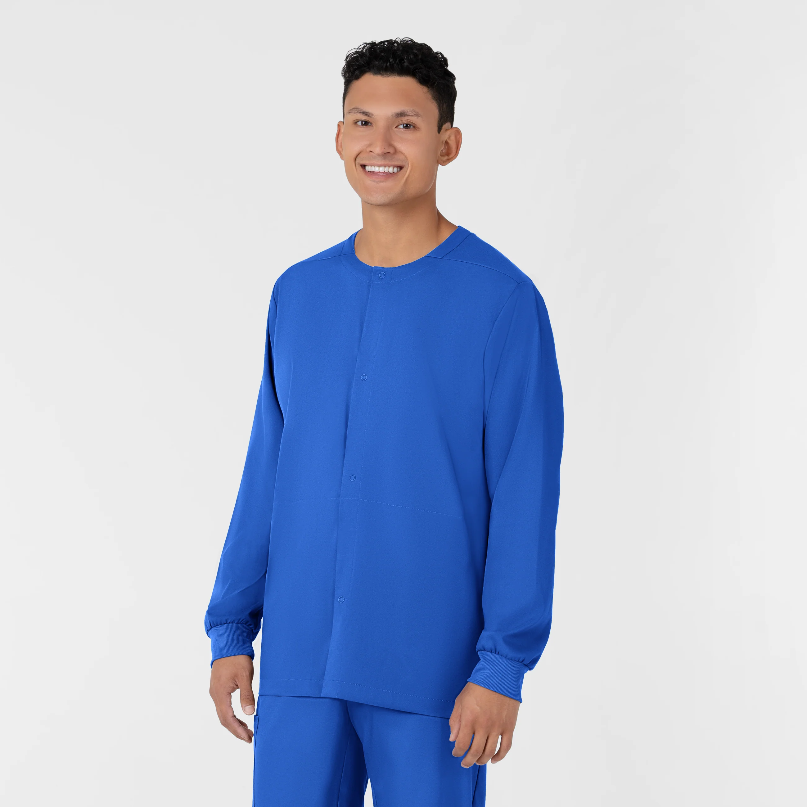 Boundless Men’s Warm-Up Scrub Jacket - Royal - Image 4