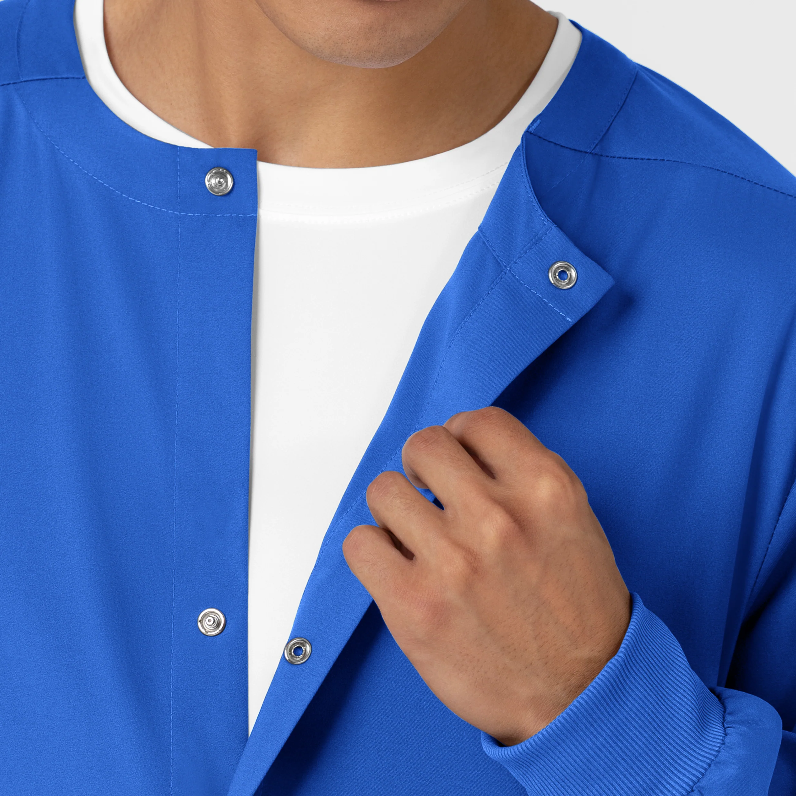 Boundless Men’s Warm-Up Scrub Jacket - Royal - Image 9
