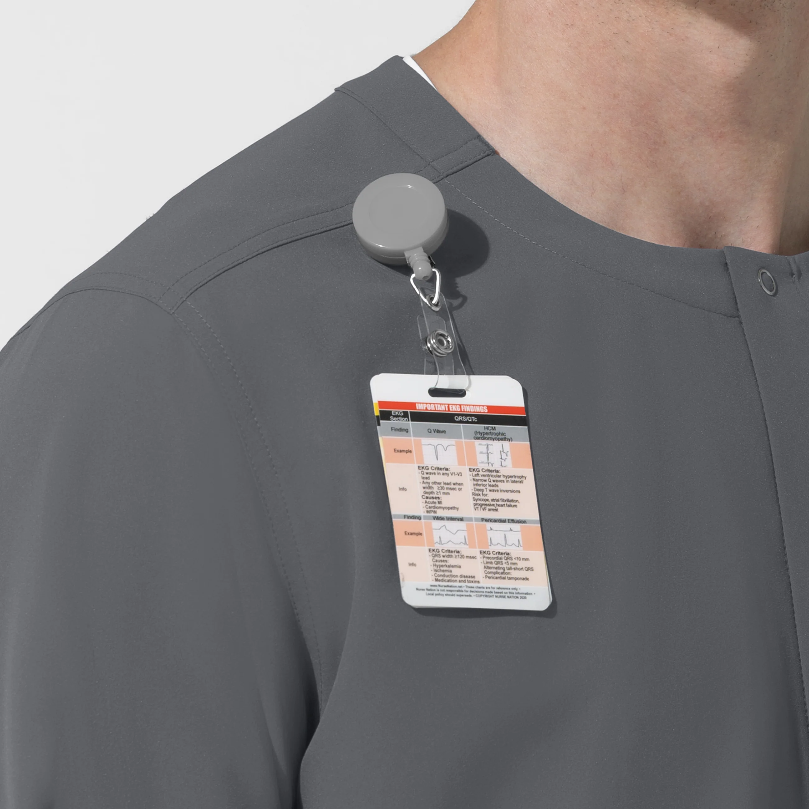 NURTUR Unisex Warm-Up Scrub Jacket - Pewter - Image 6
