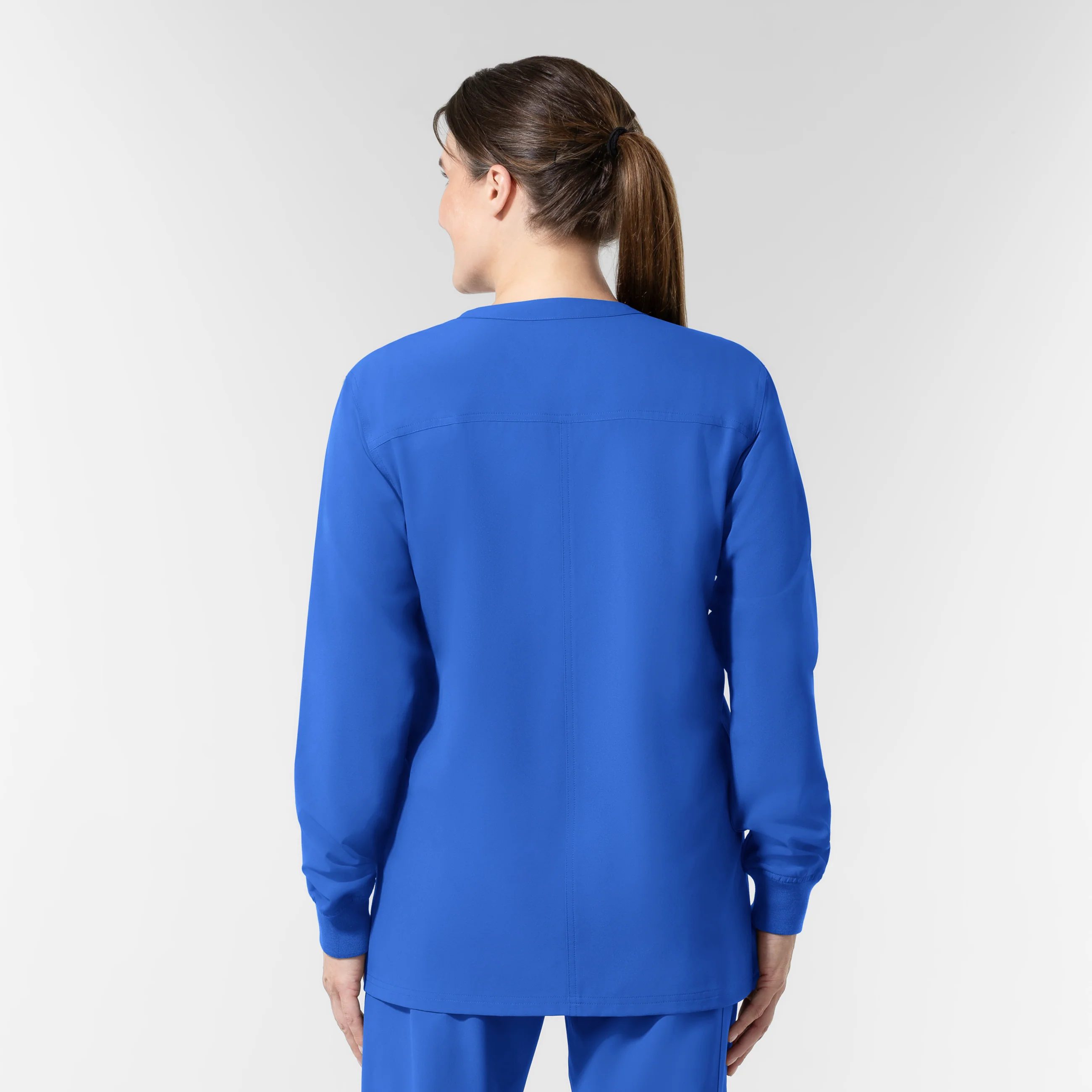 NURTUR Unisex Warm-Up Scrub Jacket - Royal - Image 2