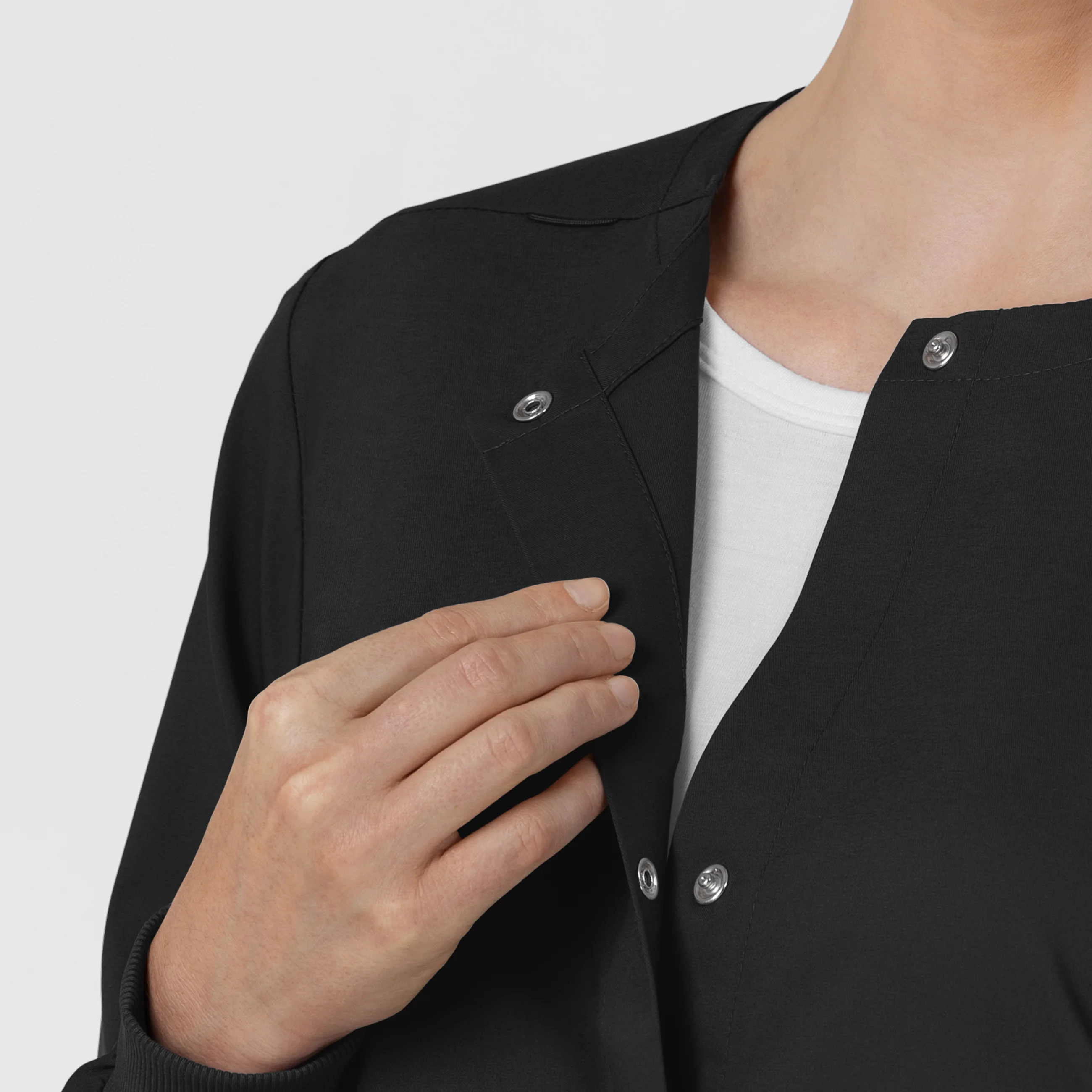 Boundless Women’s Warm-Up Scrub Jacket - Black - Image 6