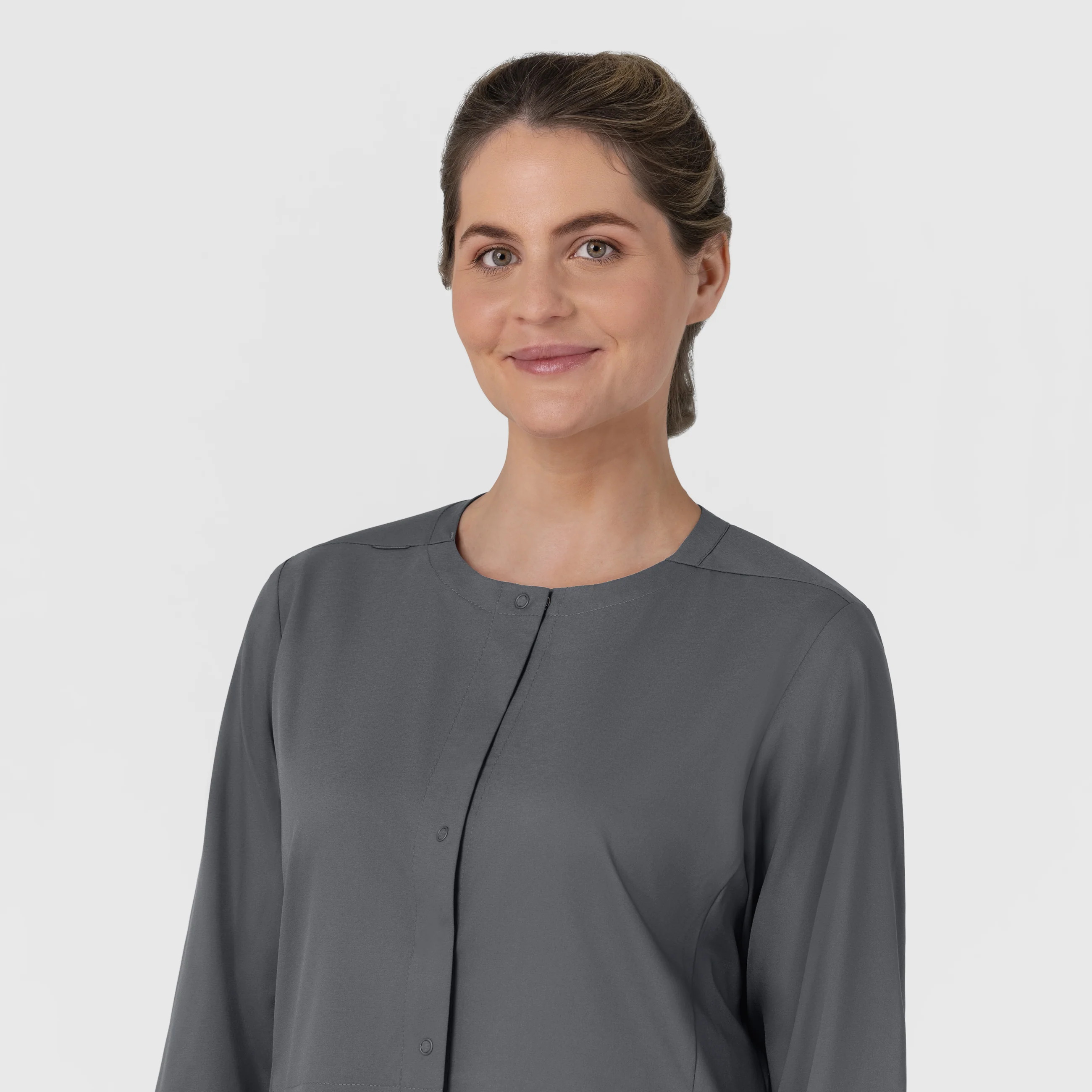 Boundless Women’s Warm-Up Scrub Jacket - Pewter - Image 5