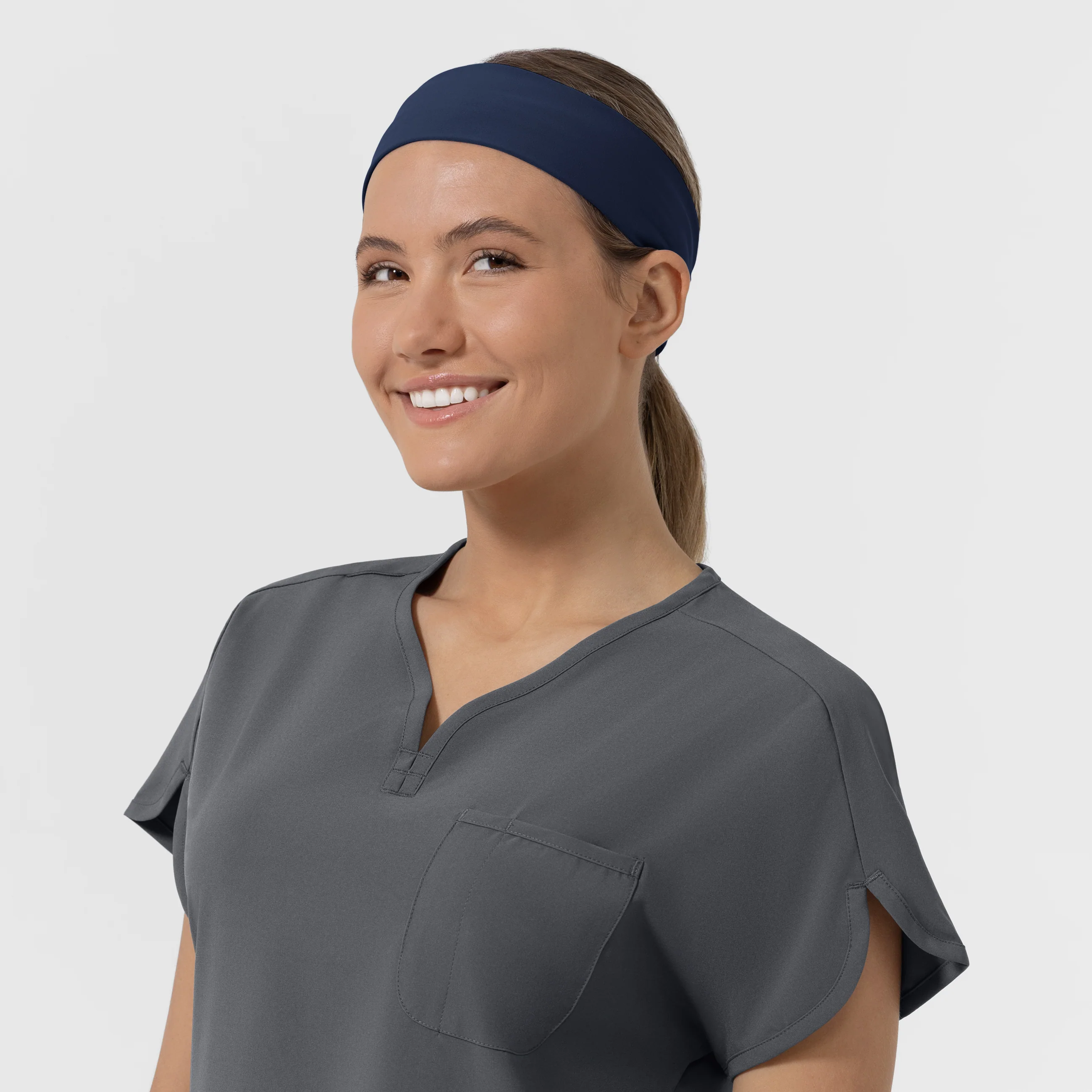Ponytail Headband - Navy - Image 3