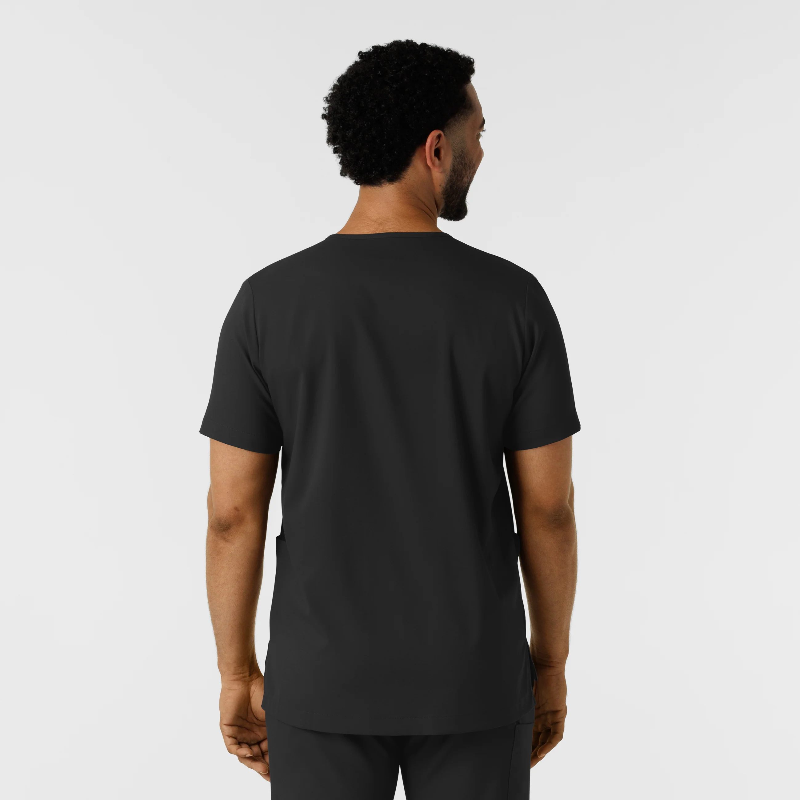 Boundless Men's Multi Pocket V-Neck Scrub Top - Black - Image 2