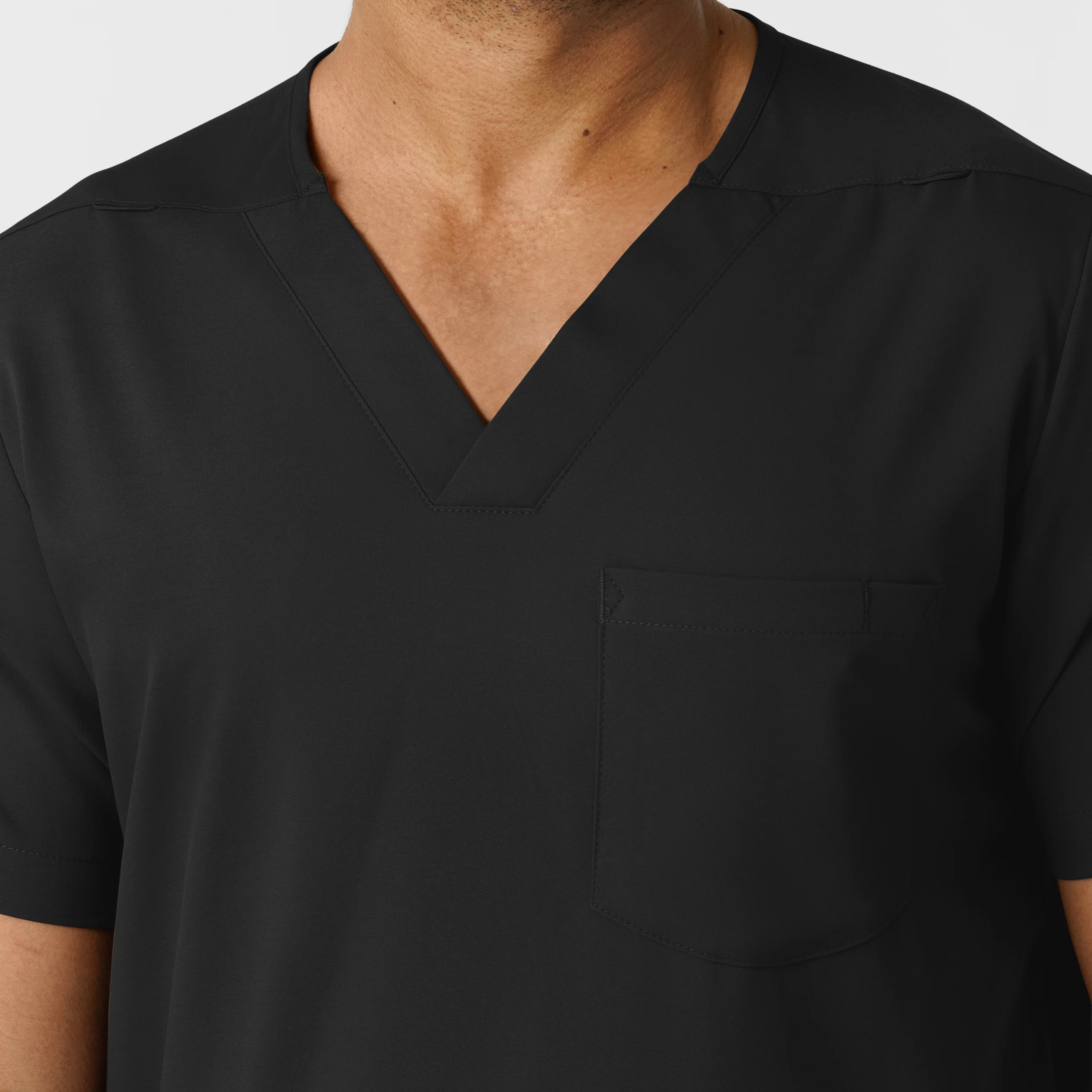 Boundless Men's Multi Pocket V-Neck Scrub Top - Black - Image 5