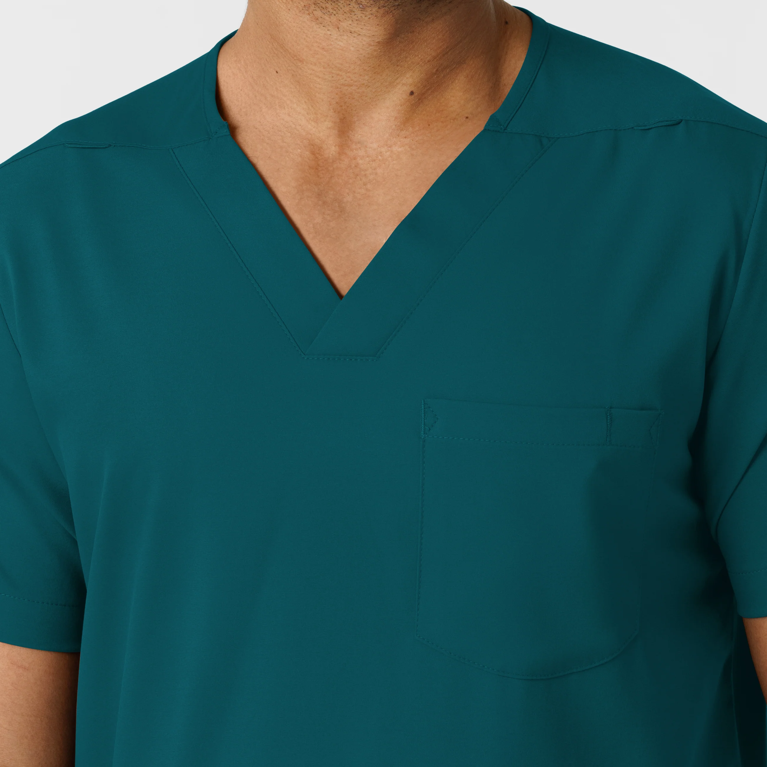 Boundless Men's Multi Pocket V-Neck Scrub Top - Caribbean - Image 5