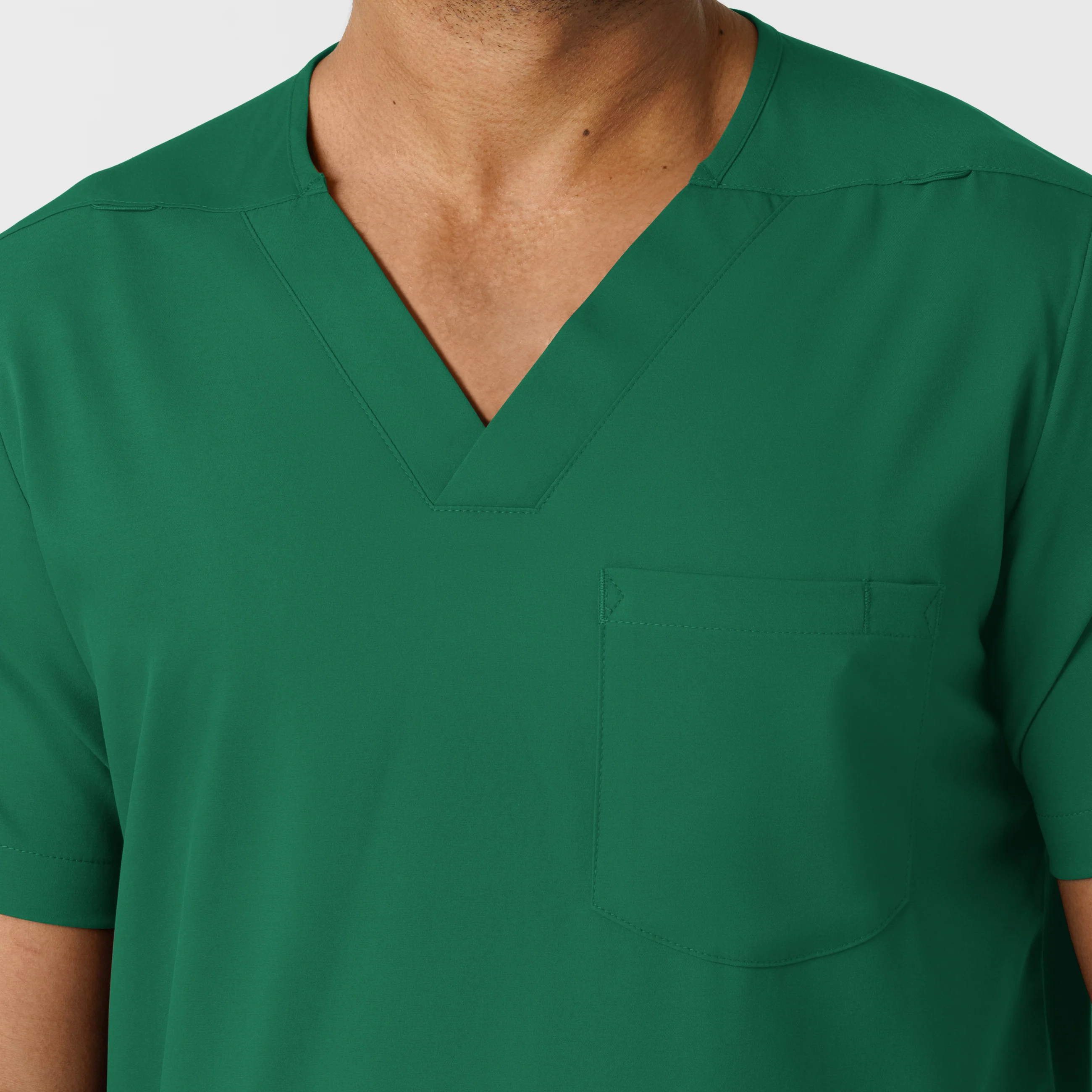 Boundless Men's Multi Pocket V-Neck Scrub Top - Hunter - Image 5