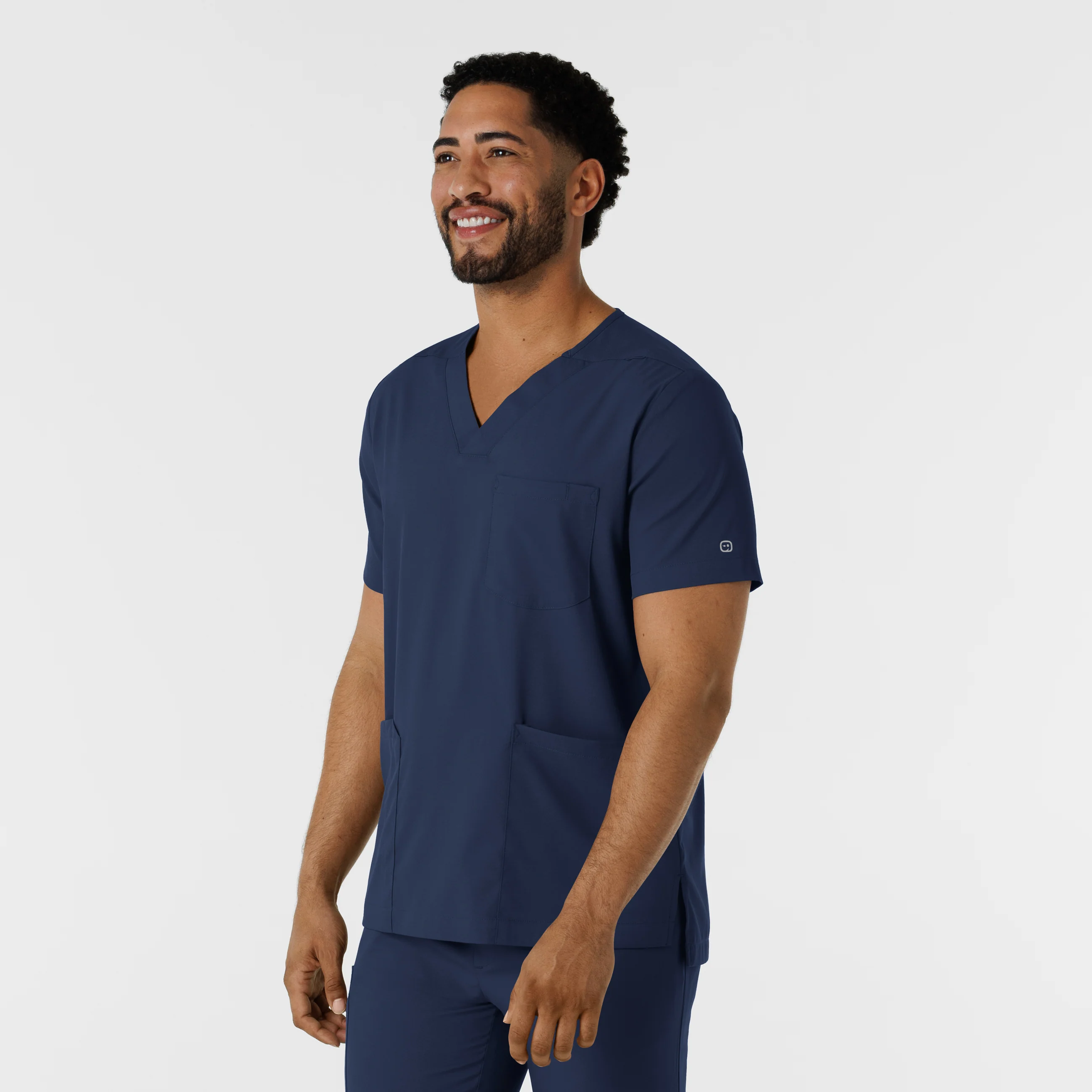 Boundless Men's Multi Pocket V-Neck Scrub Top - Navy - Image 4