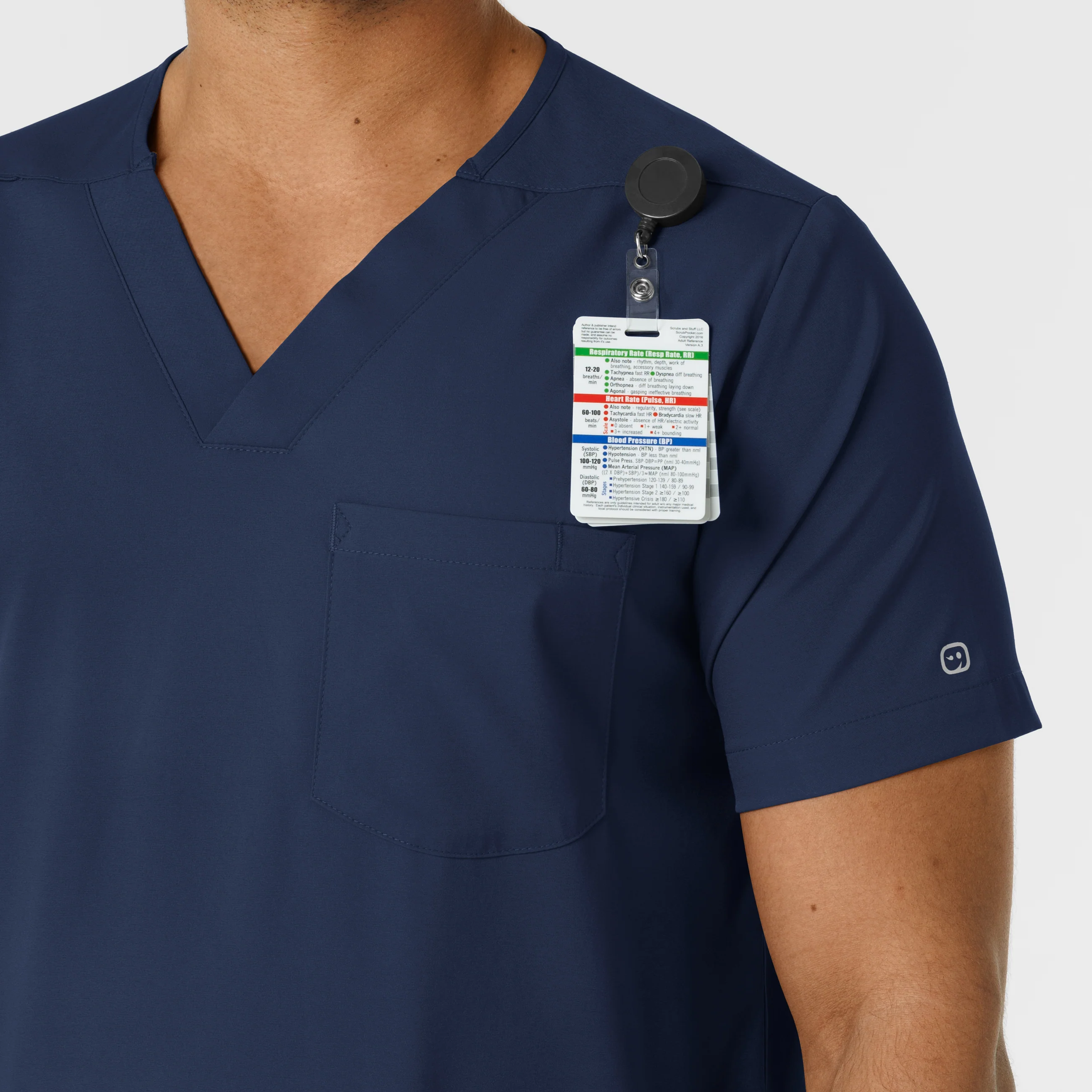 Boundless Men's Multi Pocket V-Neck Scrub Top - Navy - Image 6