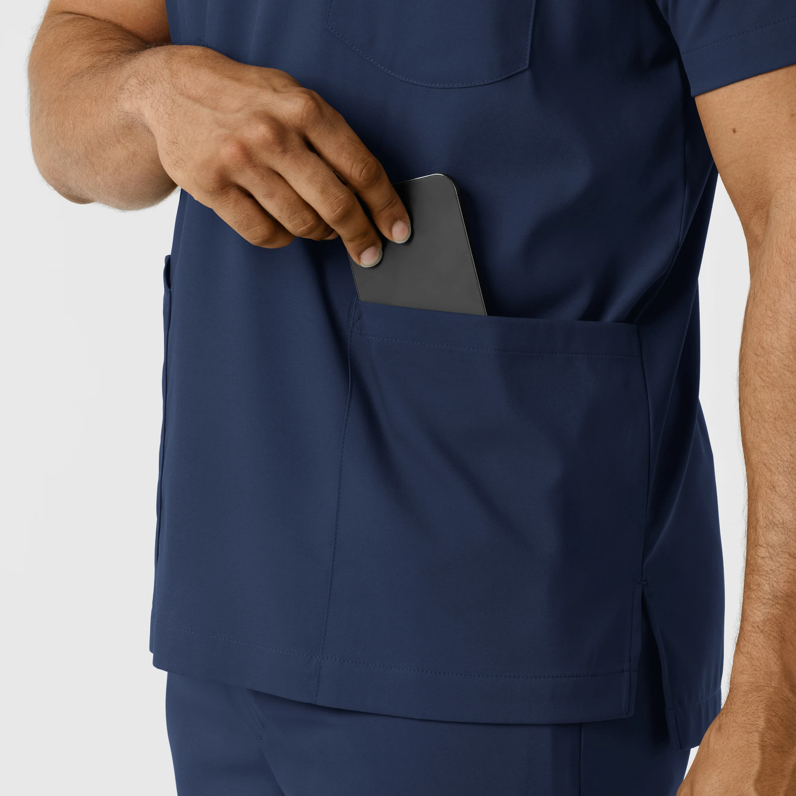 Boundless Men's Multi Pocket V-Neck Scrub Top - Navy - Image 8