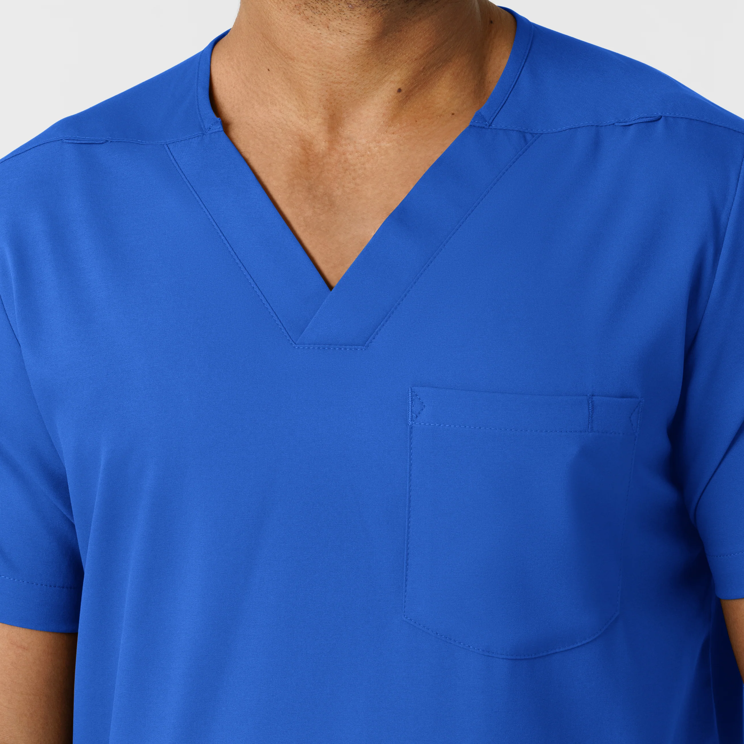 Boundless Men's Multi Pocket V-Neck Scrub Top - Royal - Image 5