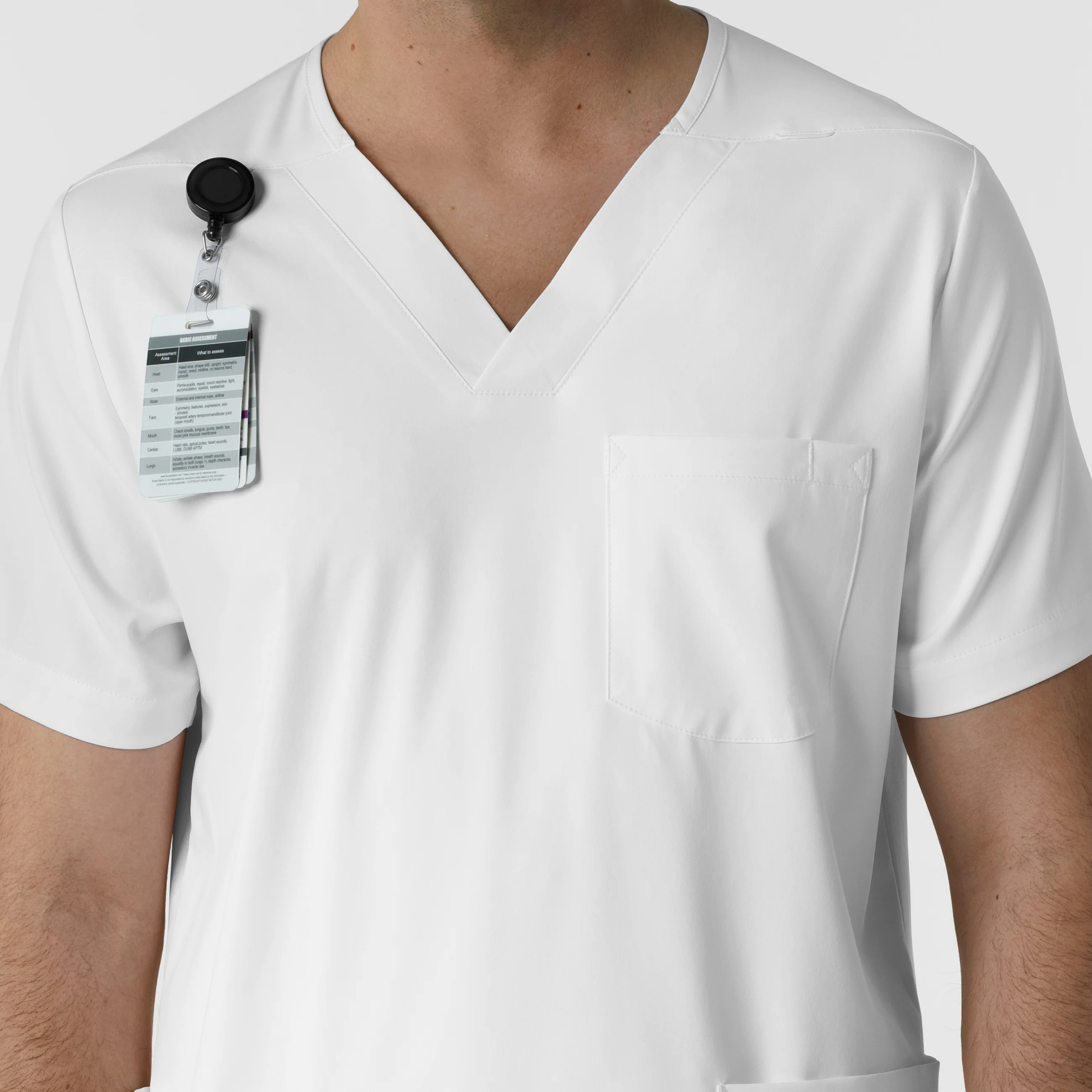 Boundless Men's Multi Pocket V-Neck Scrub Top - White - Image 6