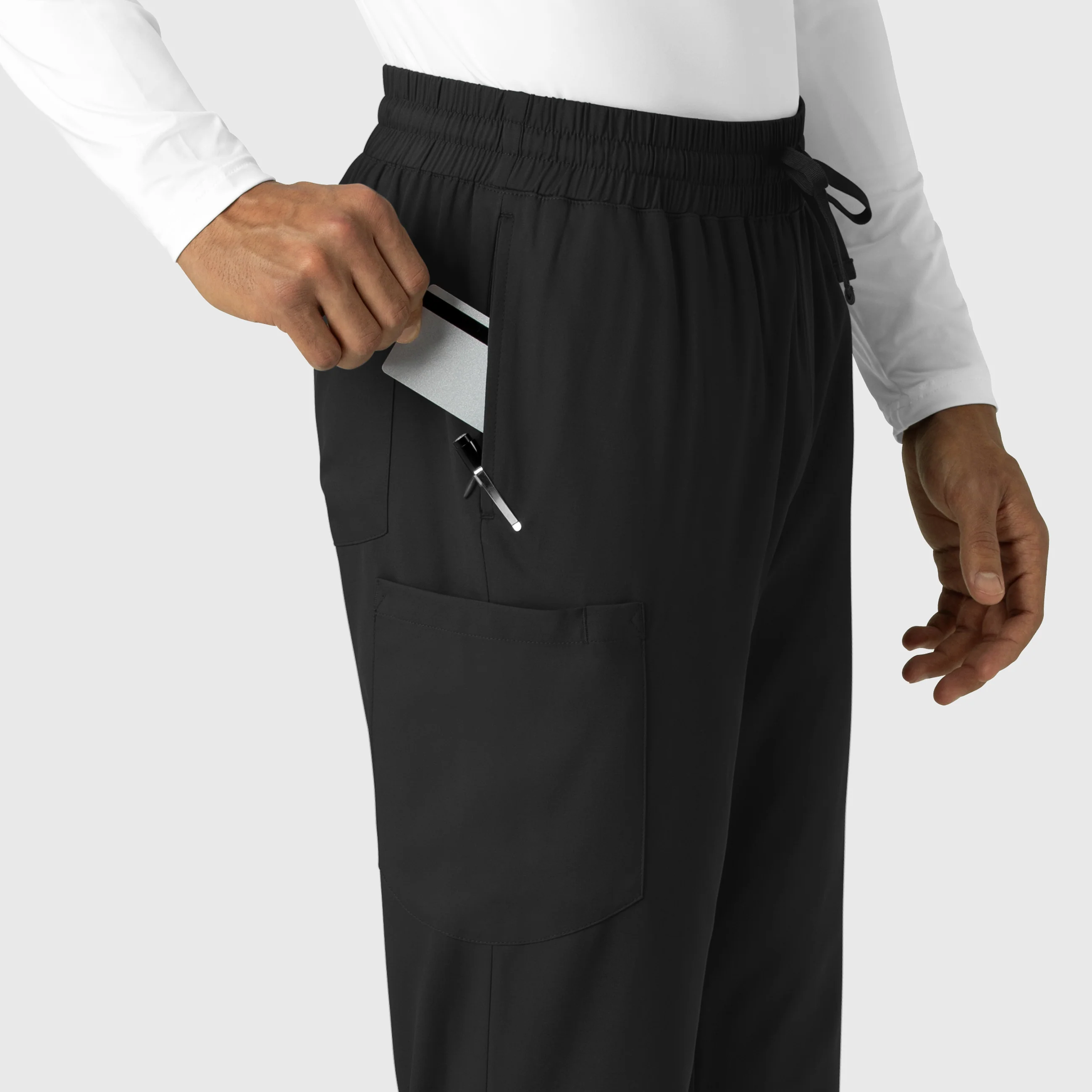 Boundless Men's Straight Leg Scrub Pant - Black - Image 5