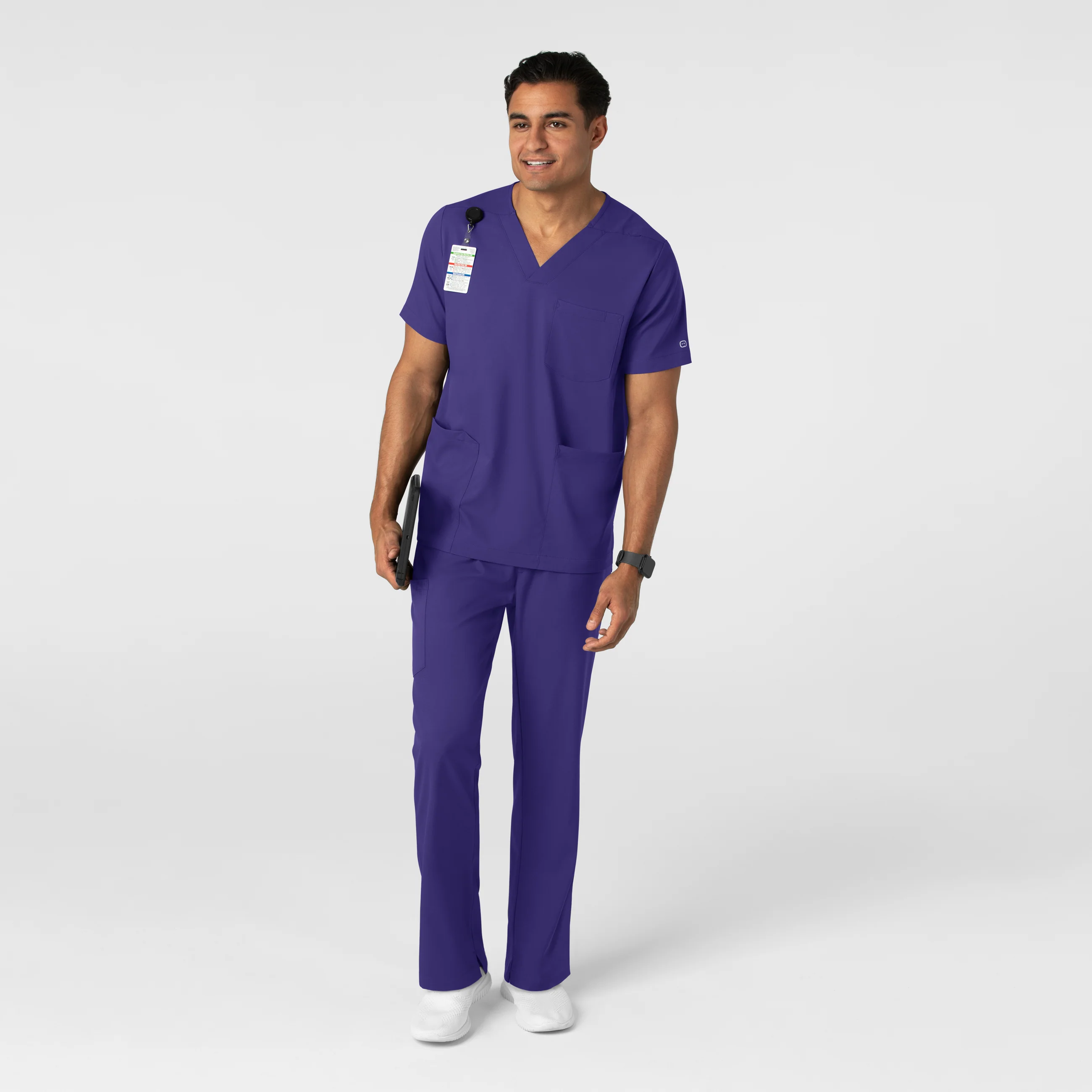 Boundless Men's Straight Leg Scrub Pant - Grape - Image 3