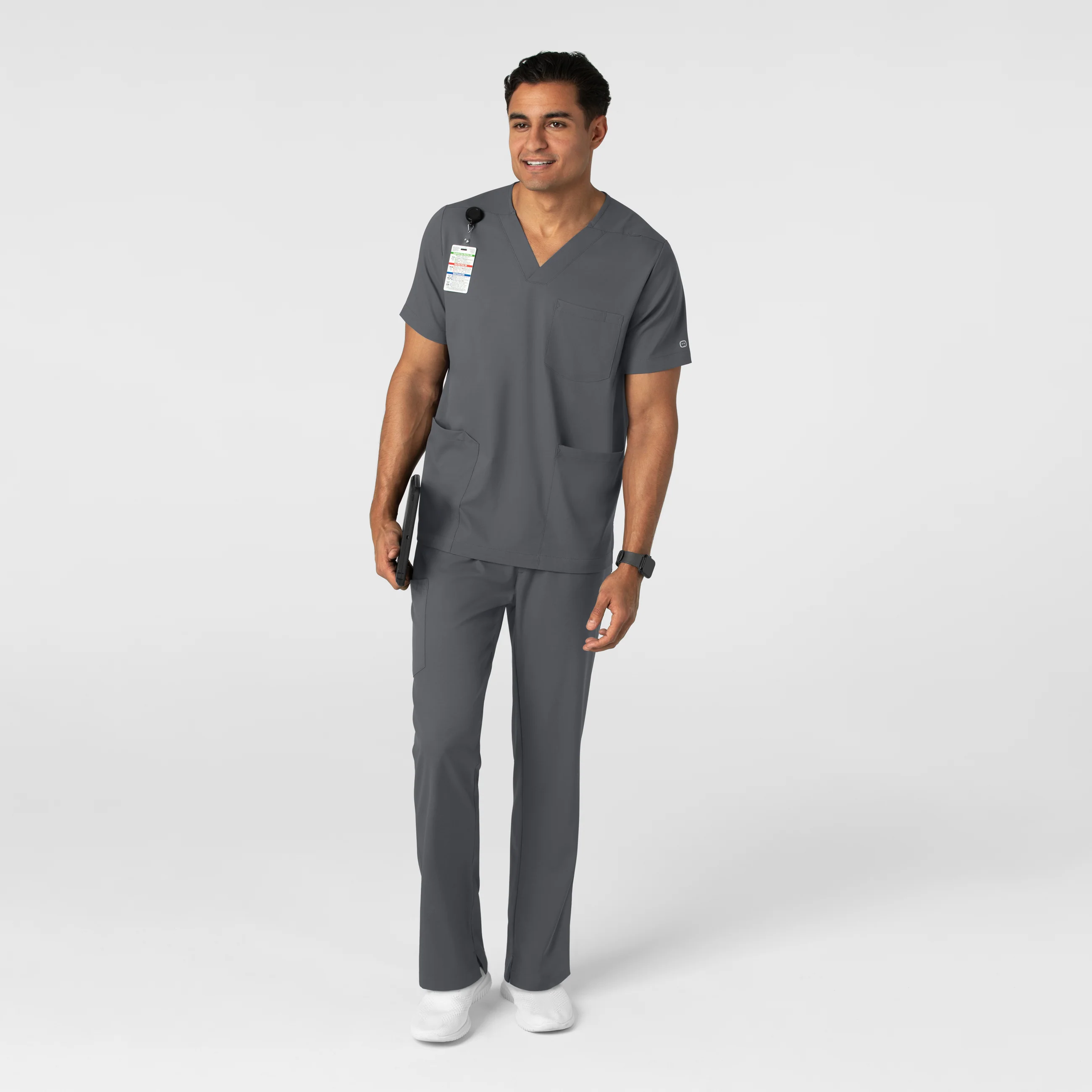 Boundless Men's Straight Leg Scrub Pant - Pewter - Image 3