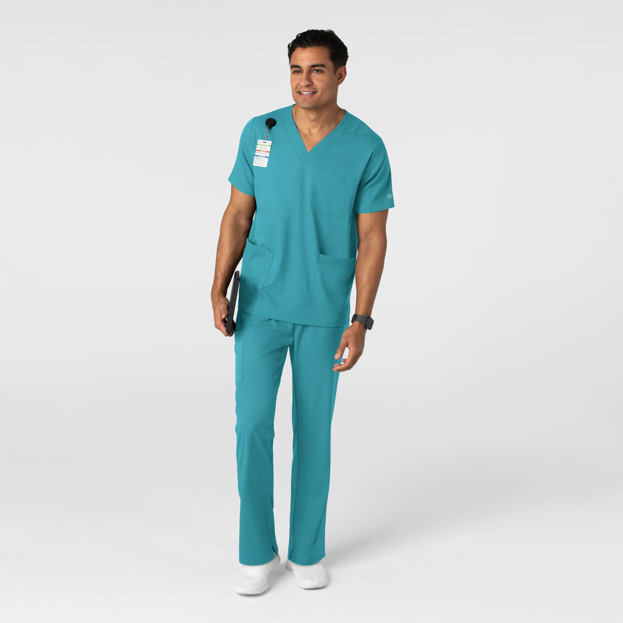 Boundless Men's Straight Leg Scrub Pant - Teal - Image 3