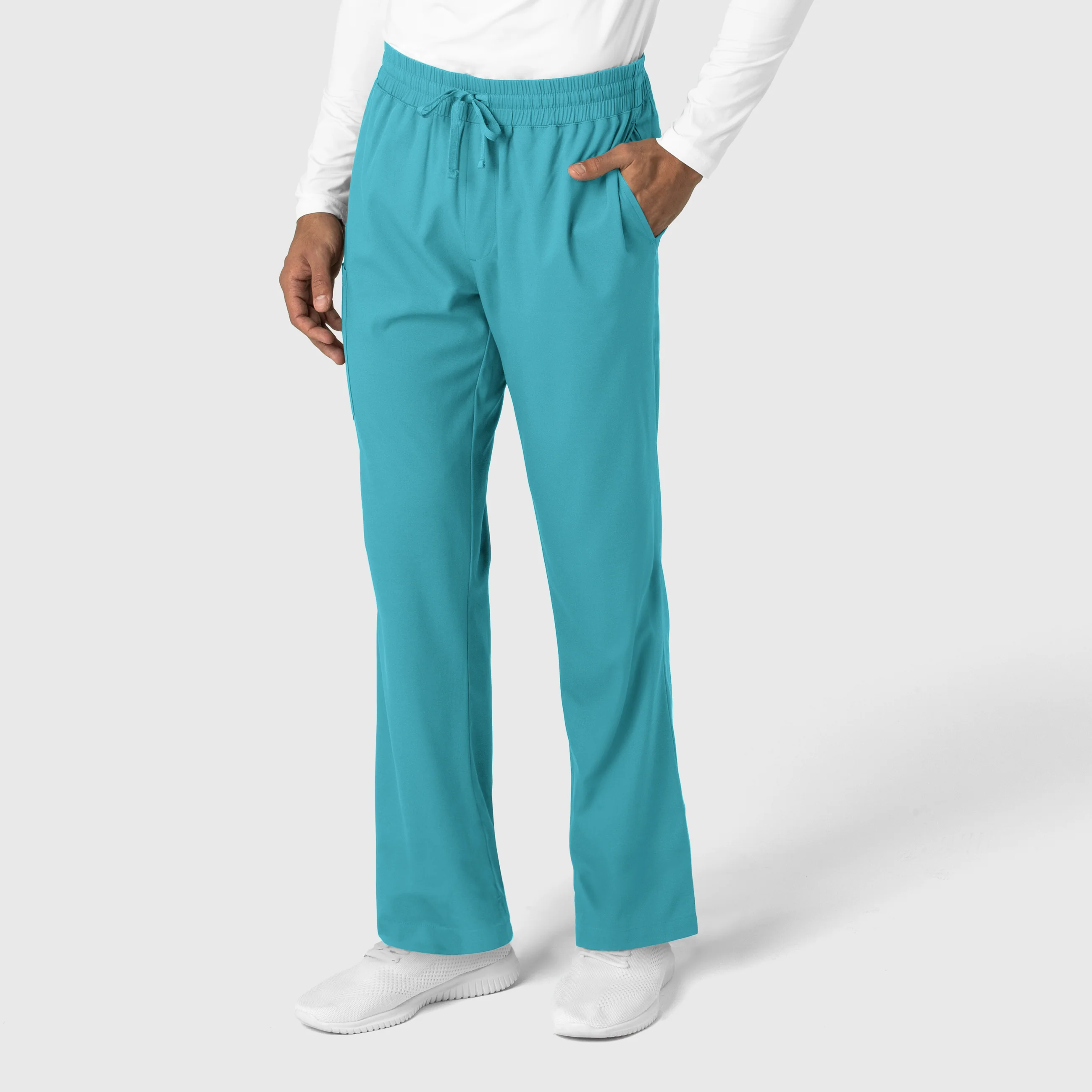 Boundless Men's Straight Leg Scrub Pant - Teal - Image 4
