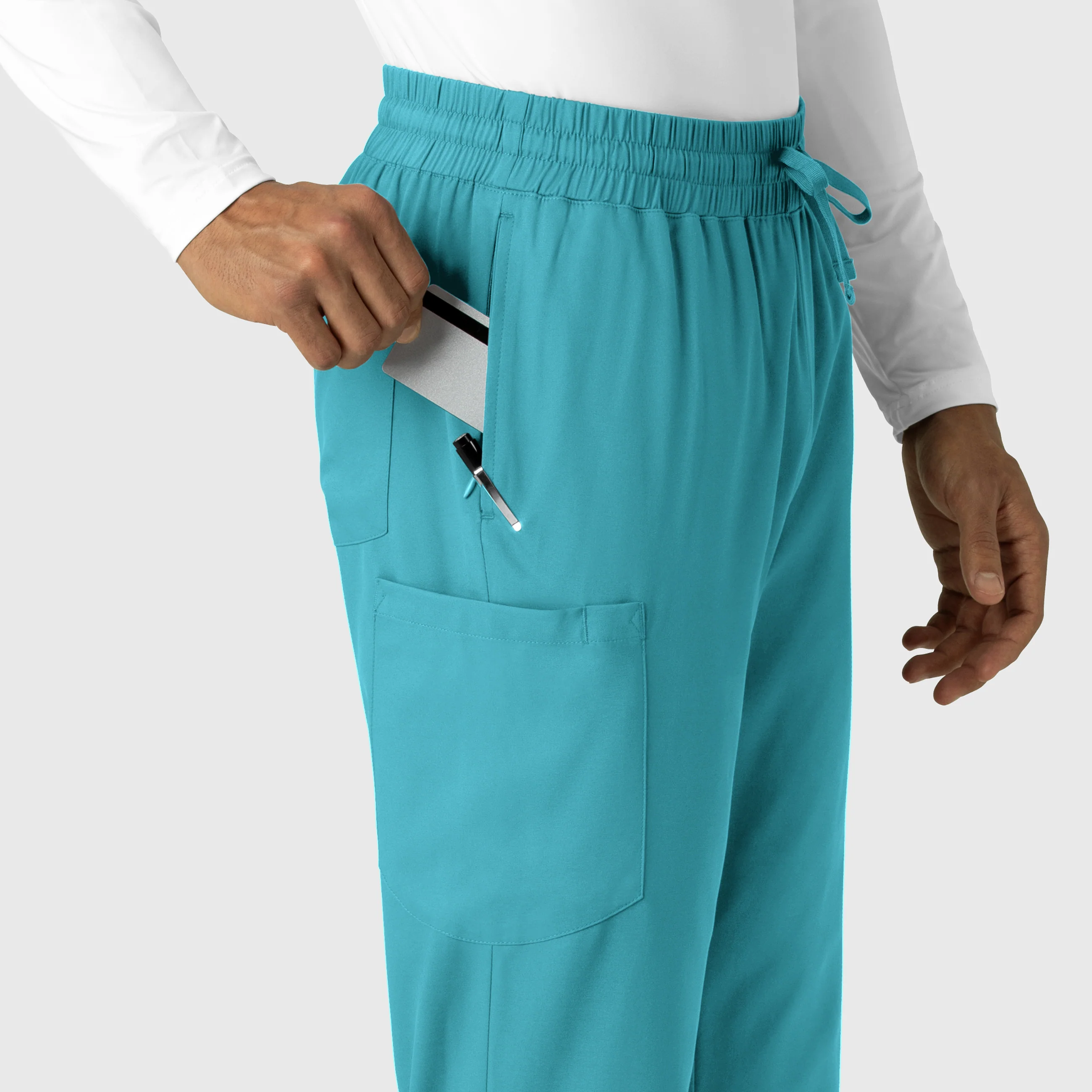 Boundless Men's Straight Leg Scrub Pant - Teal - Image 5
