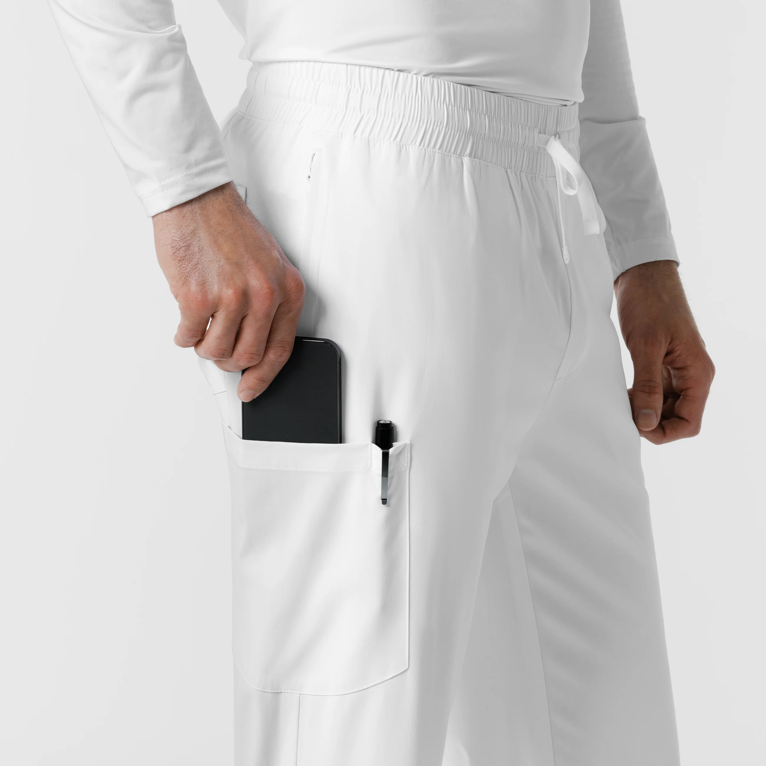 Boundless Men's Straight Leg Scrub Pant - White - Image 7