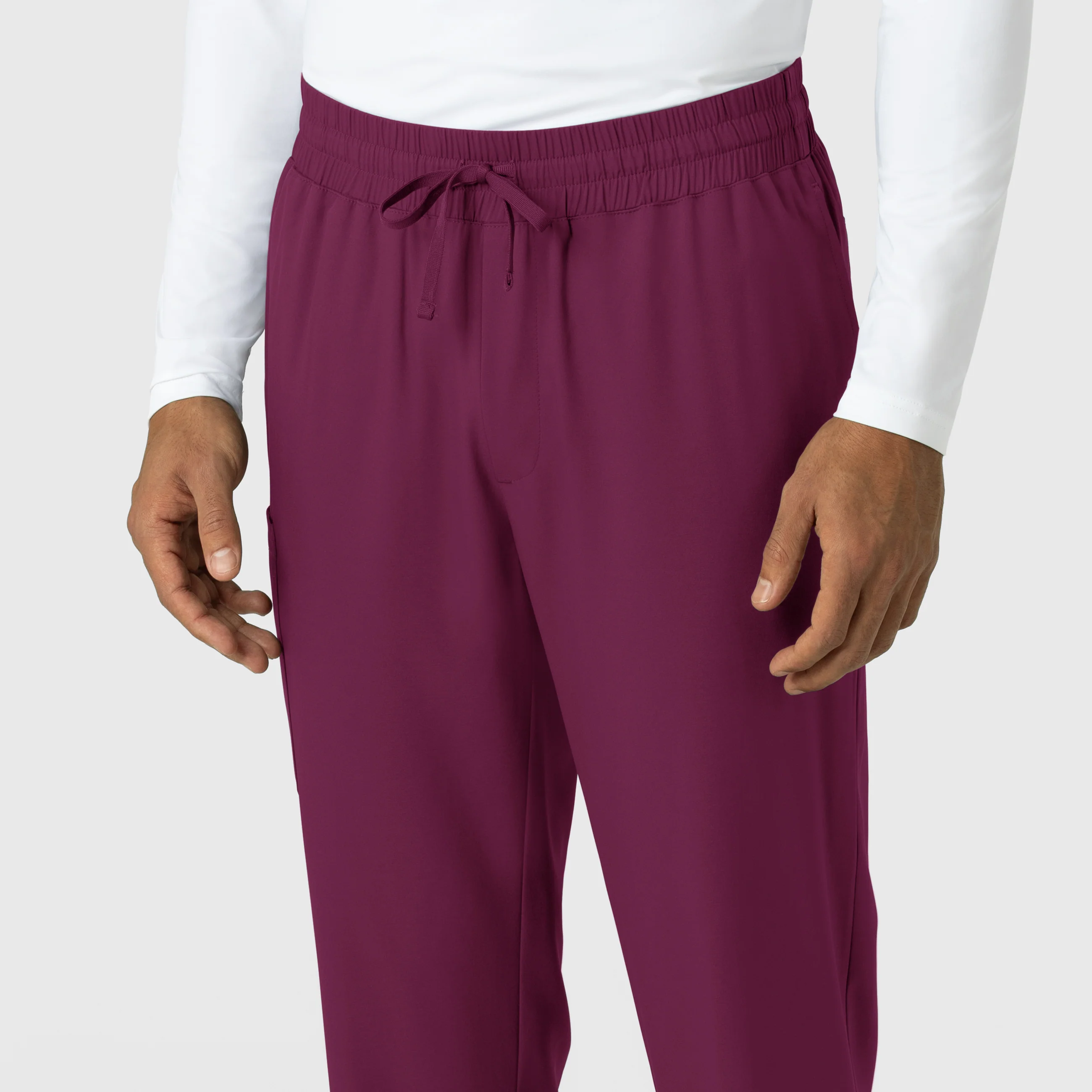 Boundless Men's Straight Leg Scrub Pant - Wine - Image 6