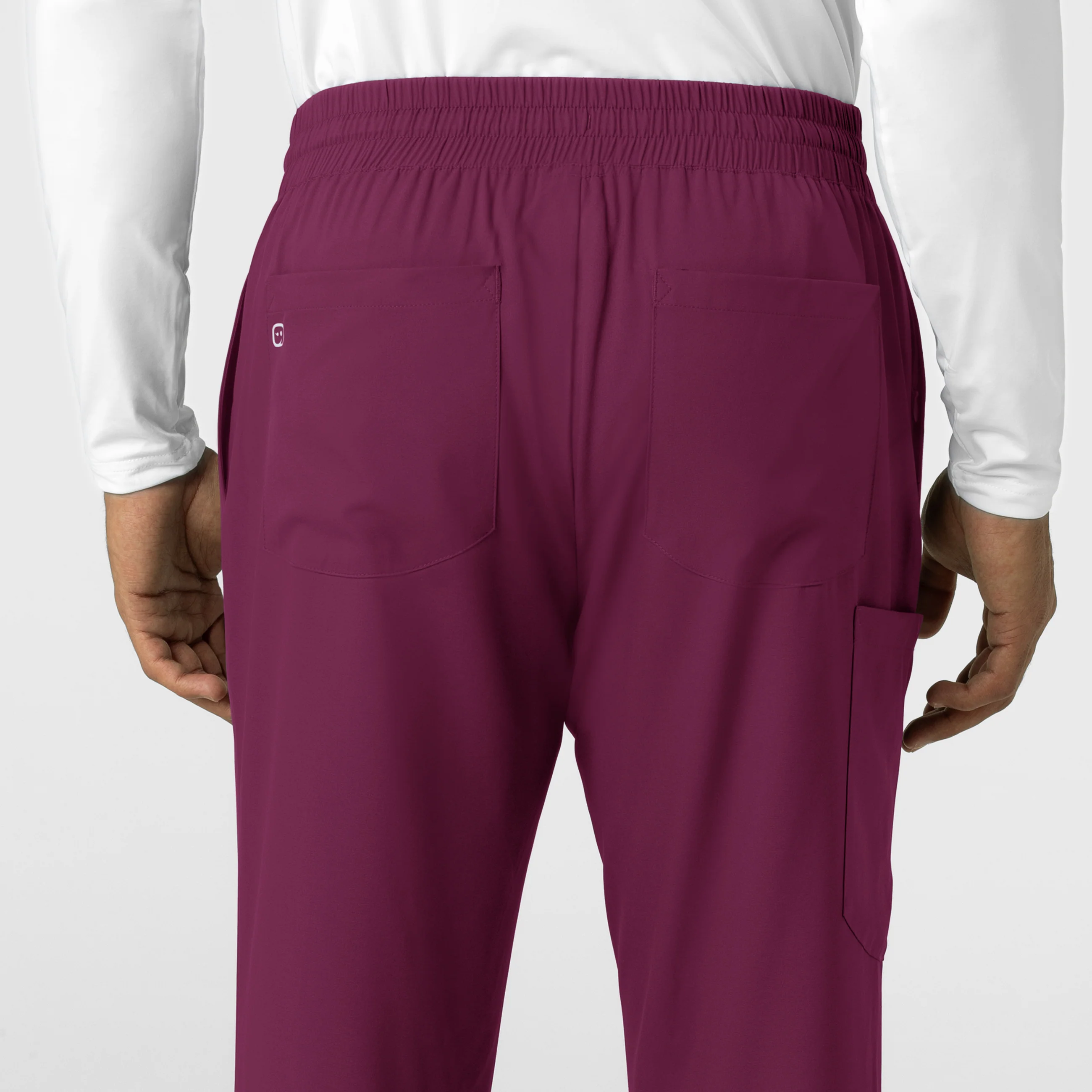 Boundless Men's Straight Leg Scrub Pant - Wine - Image 7