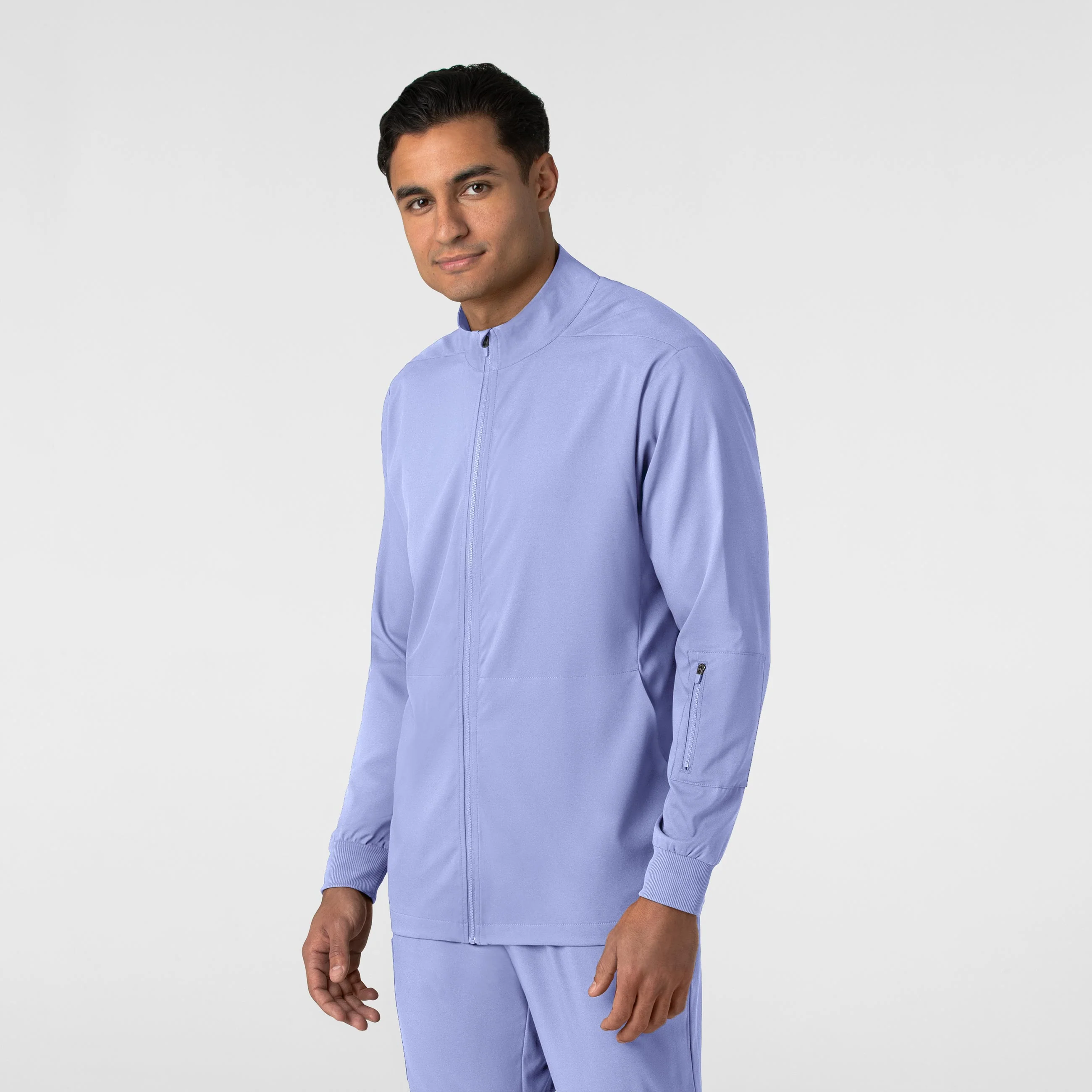 Boundless Men's Warm Up Scrub Jacket - Ceil Blue - Image 4