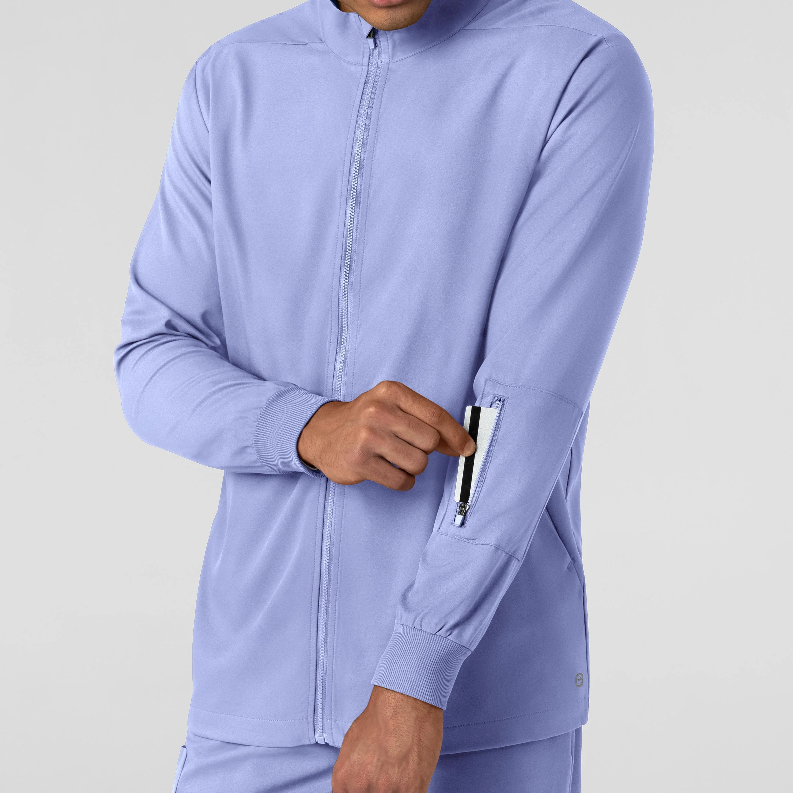 Boundless Men's Warm Up Scrub Jacket - Ceil Blue - Image 6