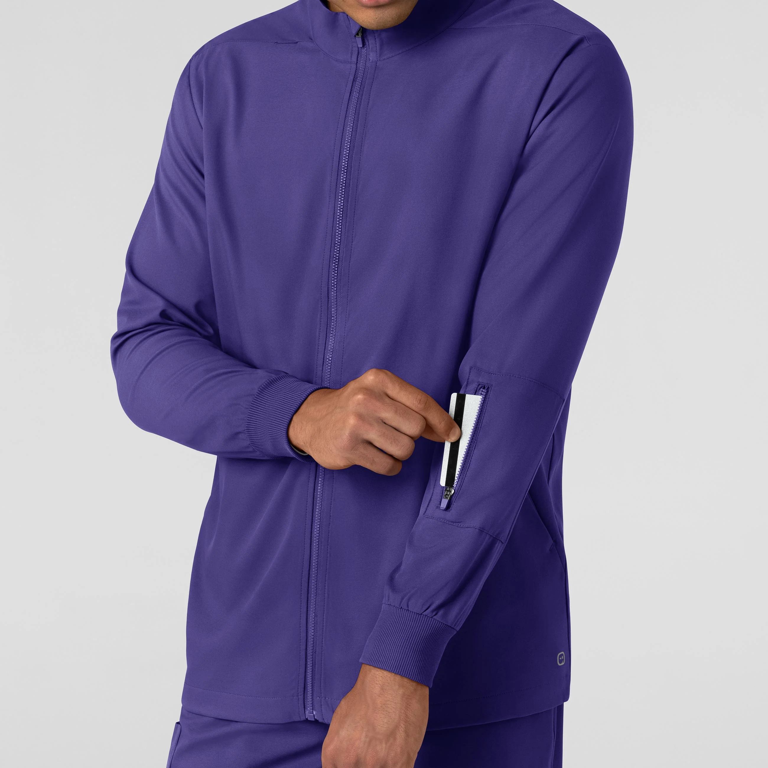 Boundless Men's Warm Up Scrub Jacket - Grape - Image 6