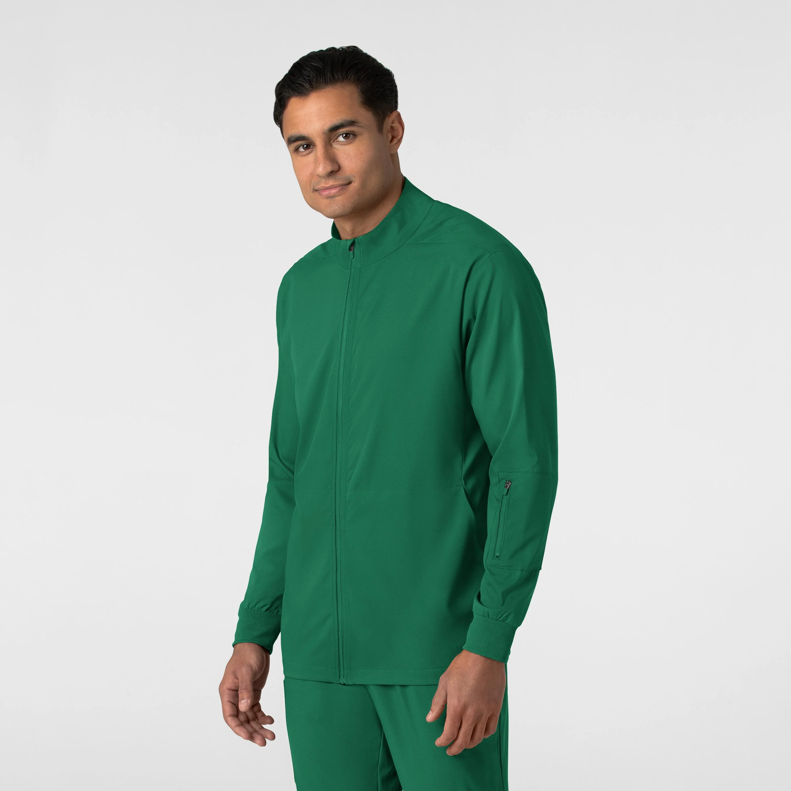 Boundless Men's Warm Up Scrub Jacket - Hunter - Image 4